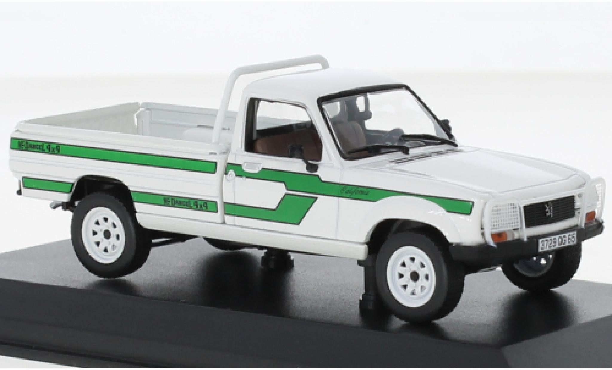 Peugeot 504 1/43 Norev Pick Up 4x4 Dangel wit/D&eacute;corer 1985 modelauto