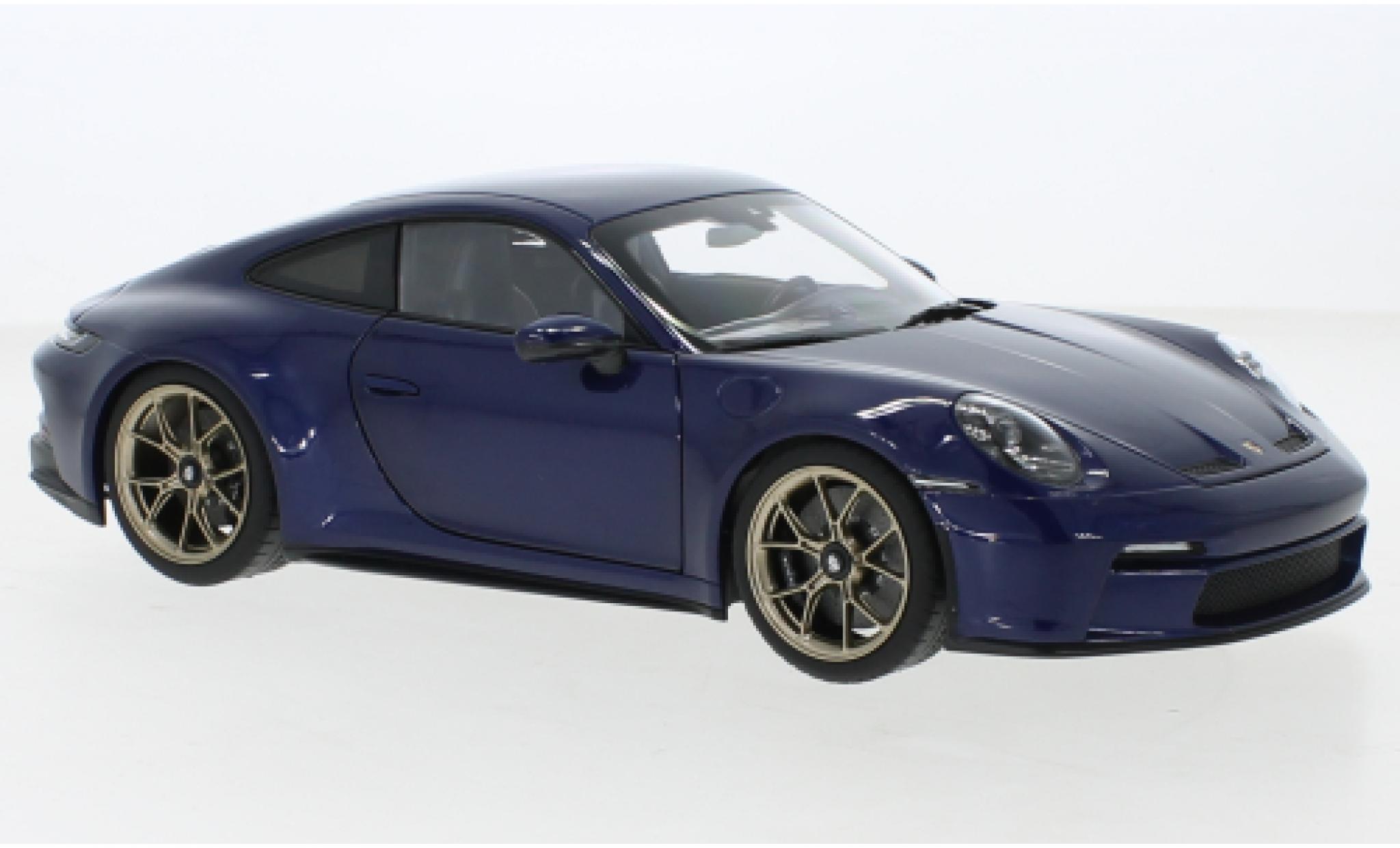 Porsche 992 GT3 1/18 Norev 911  metallic blauw 2021 modelauto
