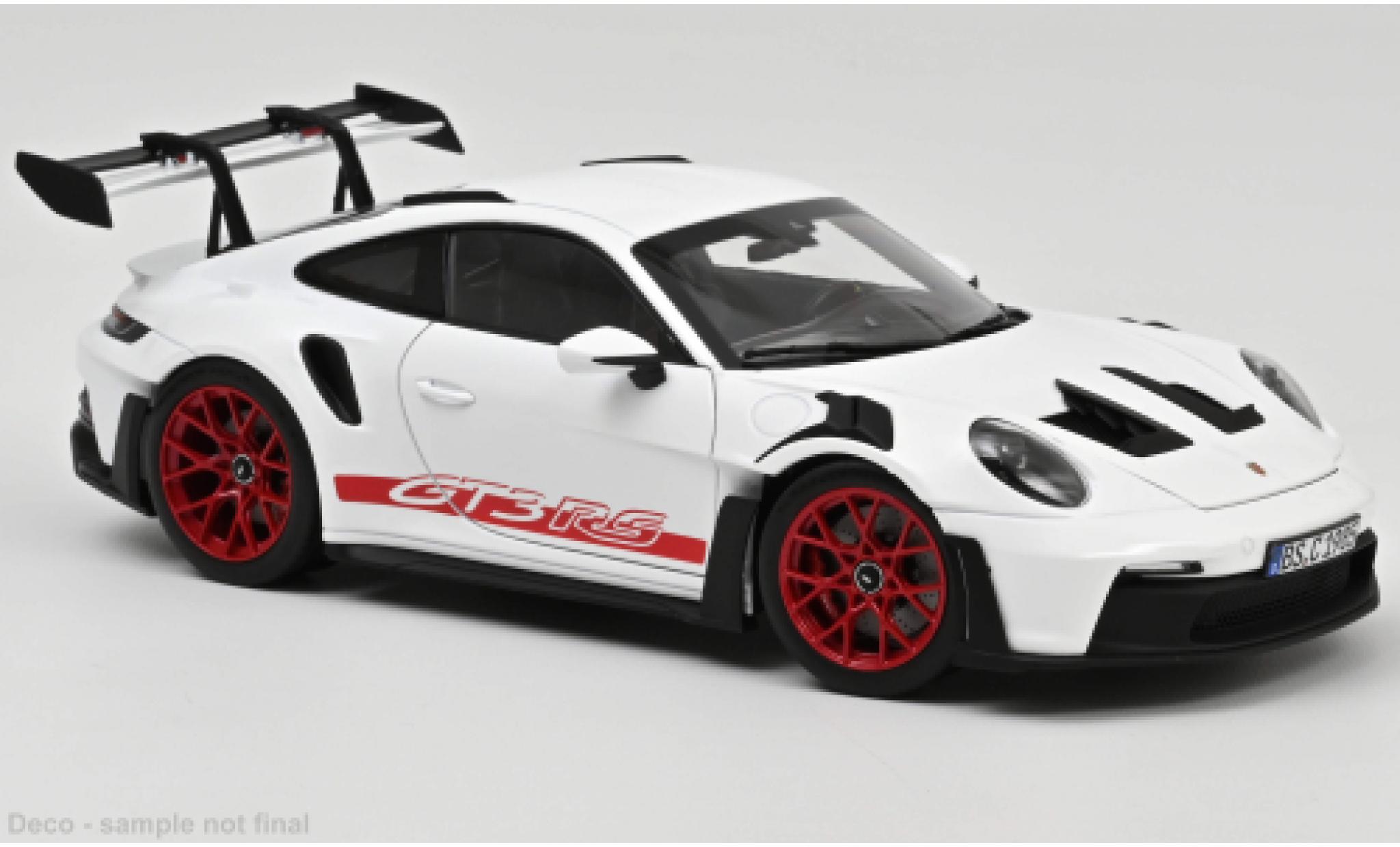 Porsche 992 GT3 R 1/18 Norev 911  S wit/rood 2020 modelauto