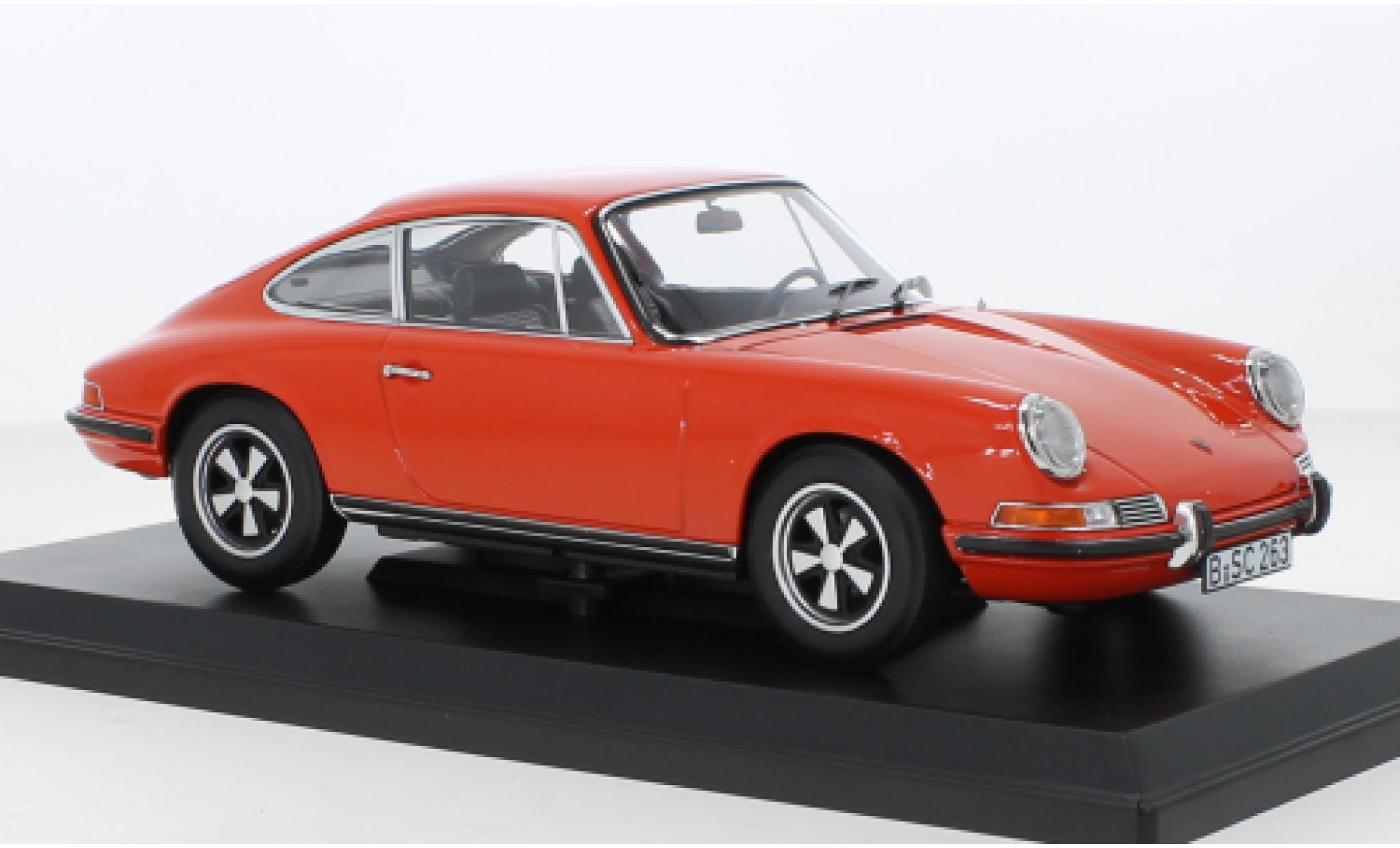Porsche 911 1/18 Norev E oranje 1969 modelauto