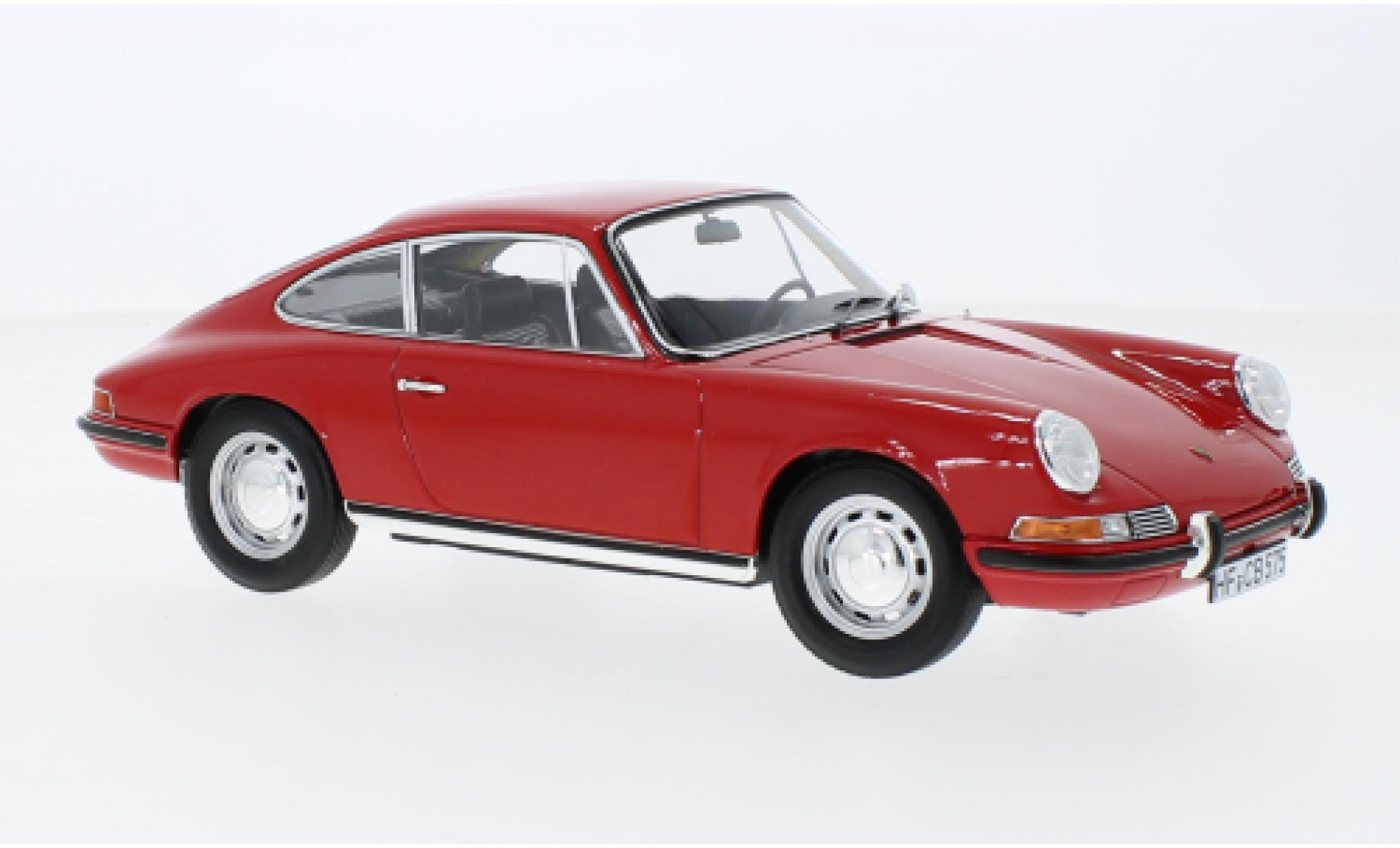 Porsche 911 1/18 Norev L rood 1968 modelauto
