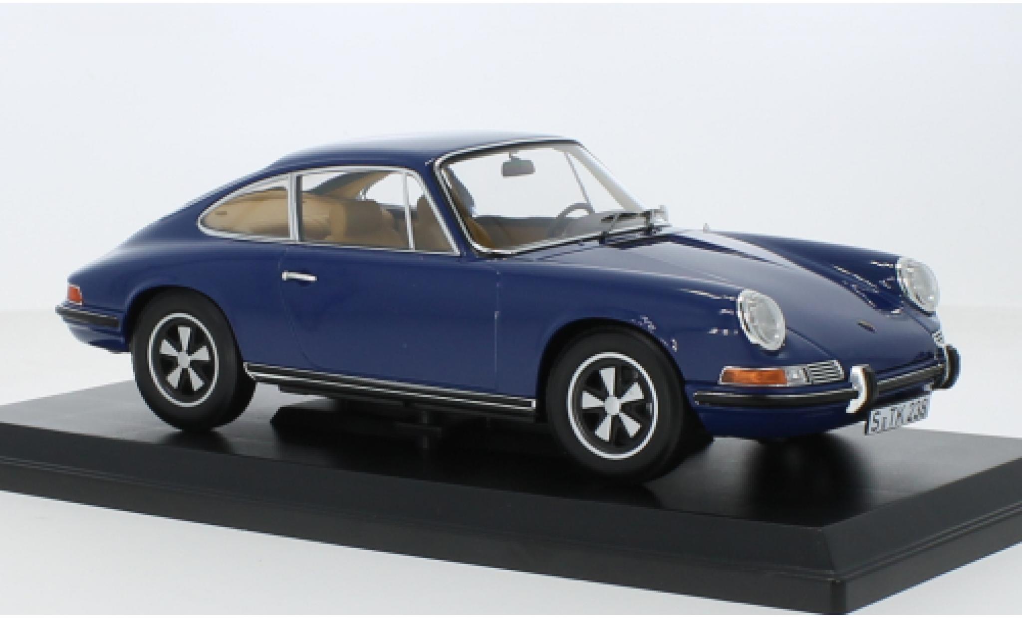 Porsche 911 1/18 Norev S blauw 1969 modelauto