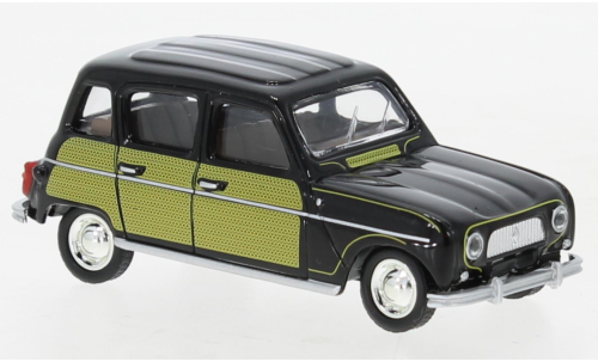 Renault 4 1/64 Norev Parisienne zwart/geel 1963 modelauto