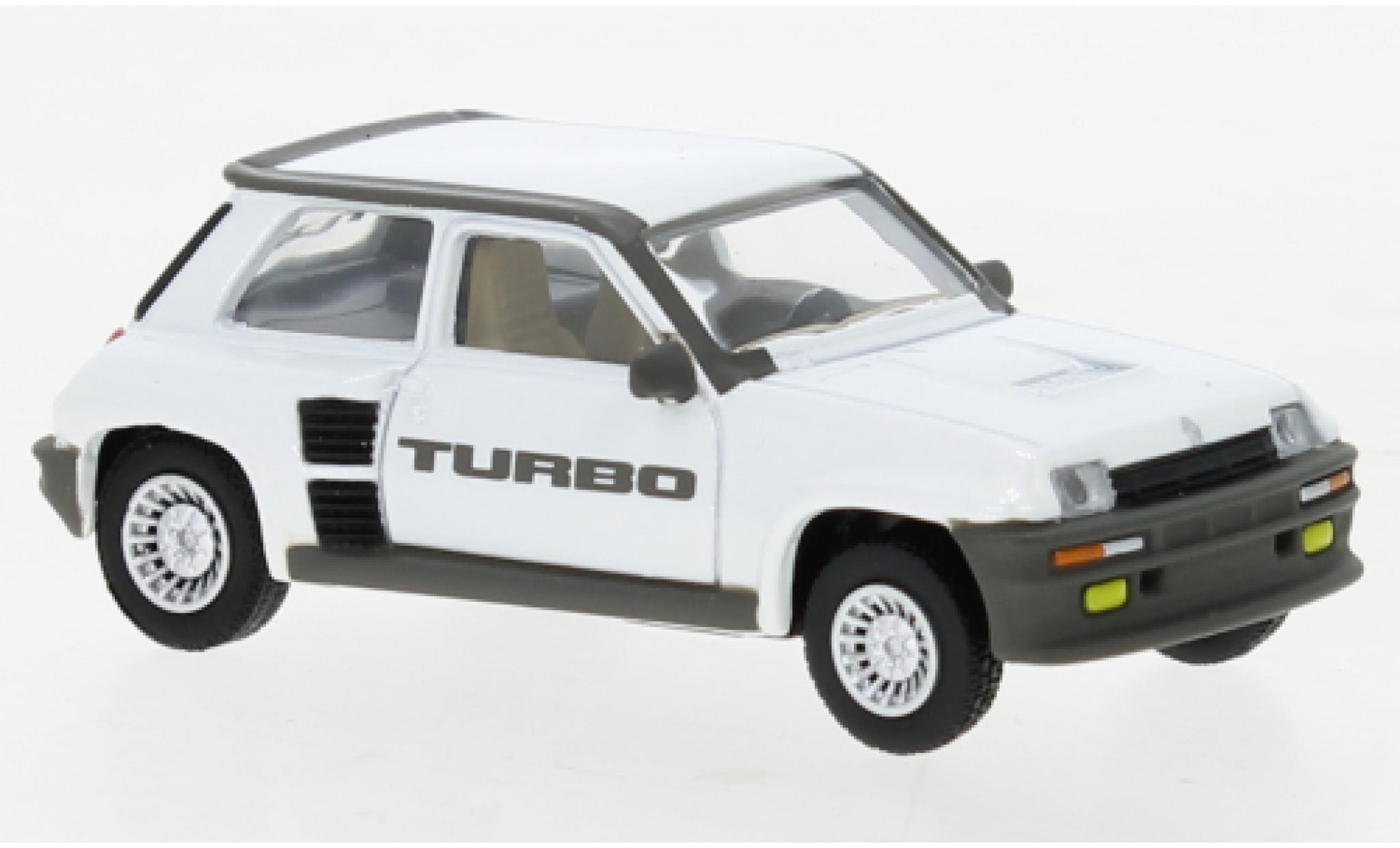Renault 5 1/64 Norev Turbo metallic wit 1981 modelauto