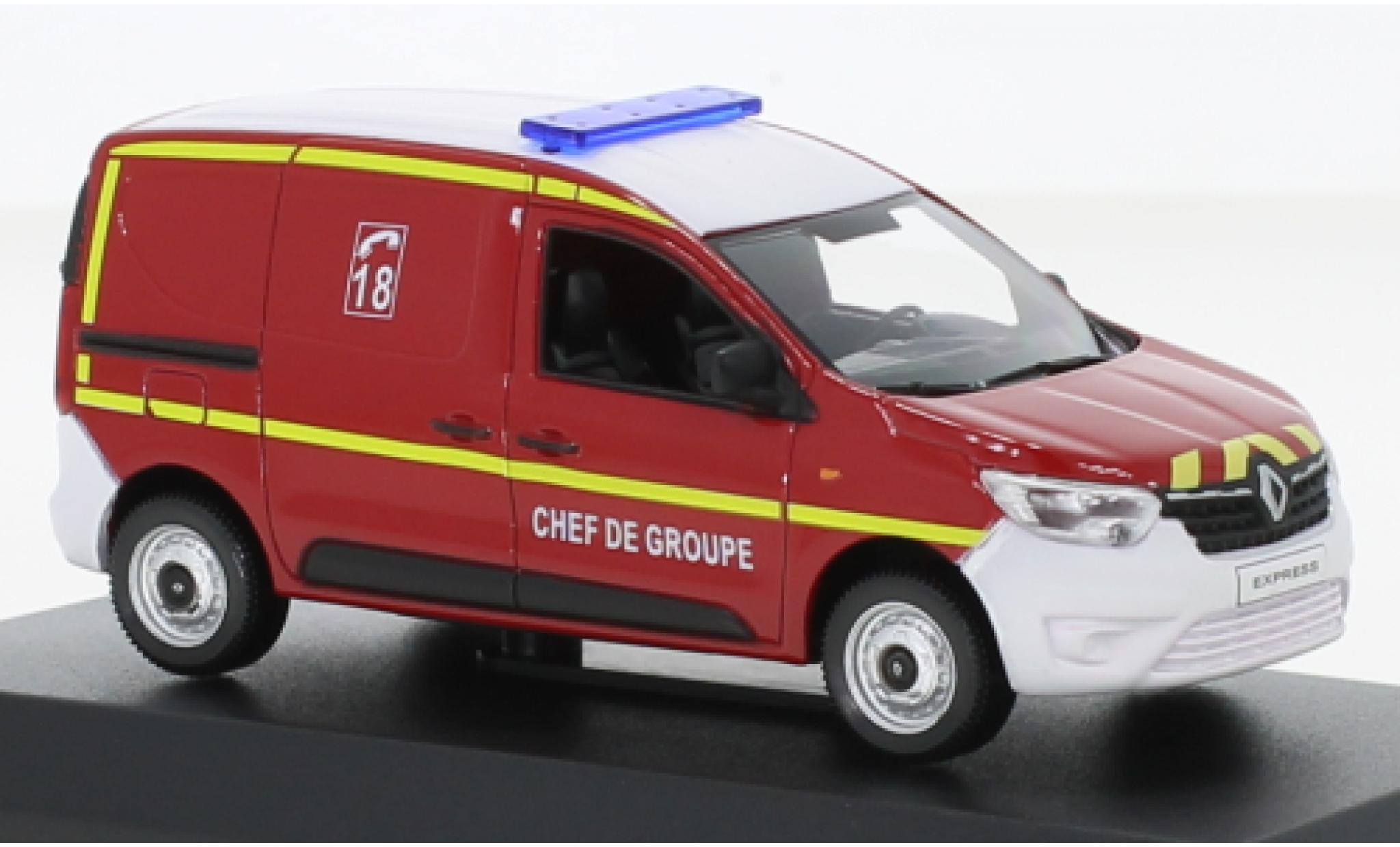 Renault Express 1/43 Norev Brandweer - Chef de Groupe 2021 modelauto