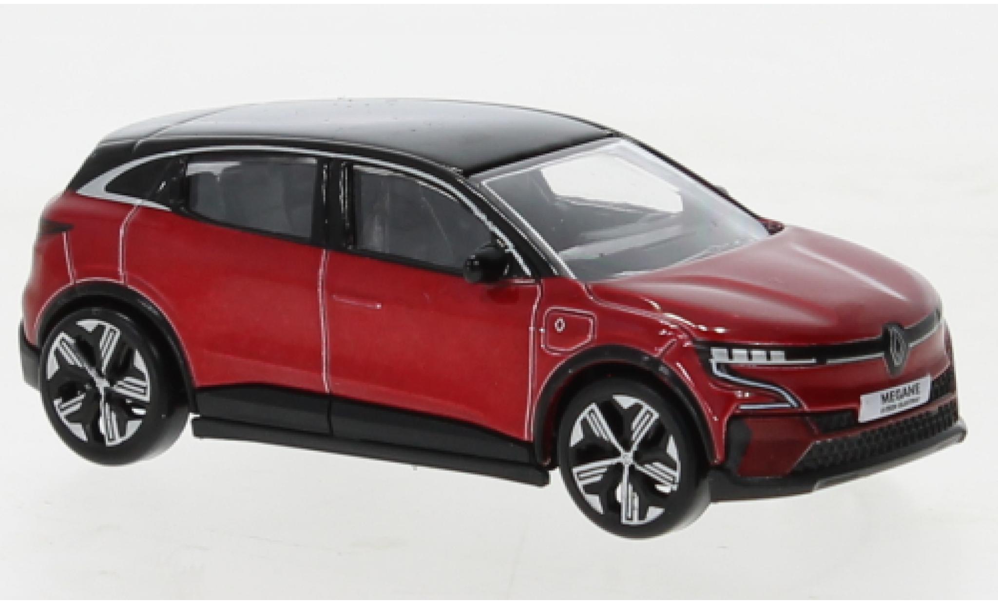 Renault Megane 1/43 Norev E-Tech metallic rood/zwart 2022 modelauto