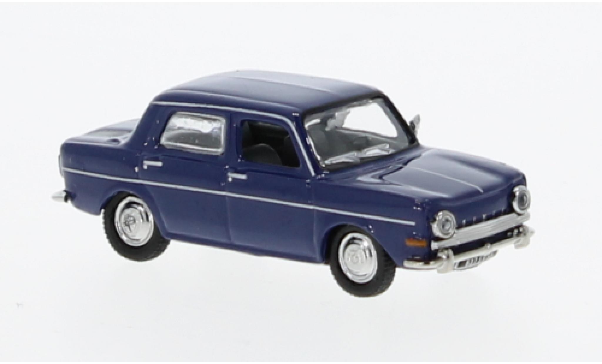 Simca 1000 1/87 Norev GLS blauw fonc&eacute; 1968 modelauto