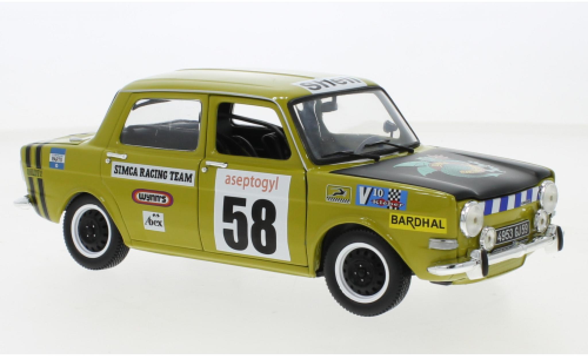 Simca 1000 1/18 Norev Rally 2 SRT No.58 Racing Team 1973 modelauto