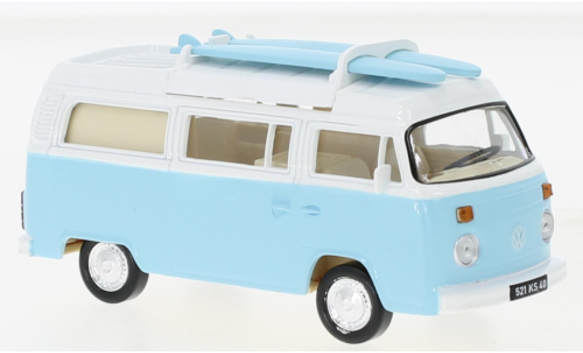 Volkswagen T2 1/43 Norev b Camper Van blauw clair 1973 modelauto