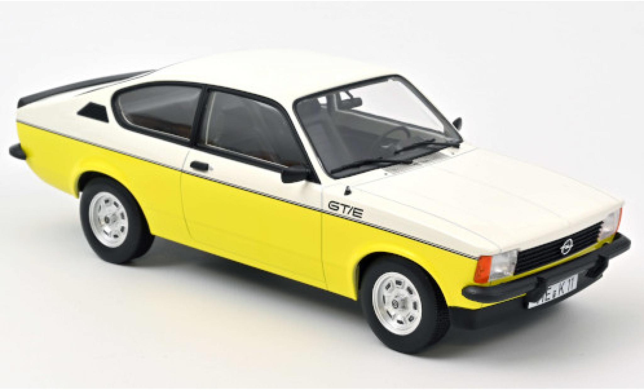 Opel Kadett 1/18 Norev C GT/E wit/geel 1977 modelauto