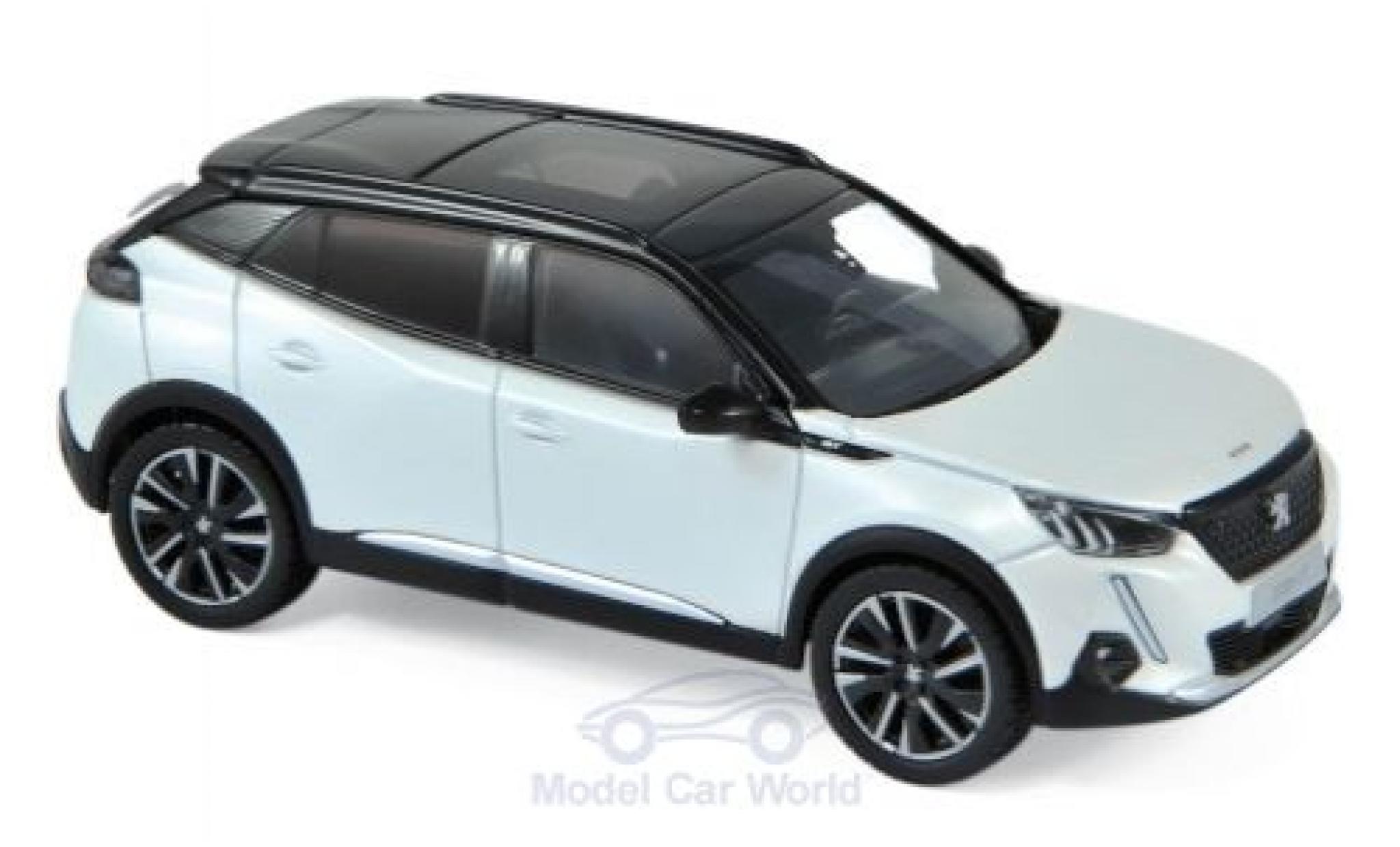 Peugeot 2008 1/43 Norev GT metallic wit 2020 modelauto