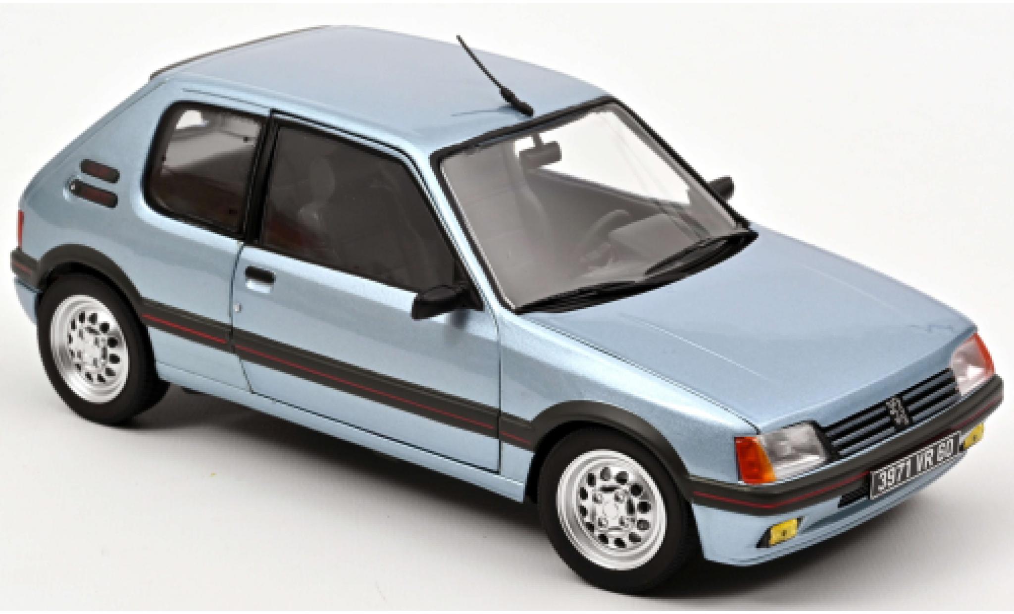 Peugeot 205 1/18 Norev Gti 1.6 blauw 1988 modelauto