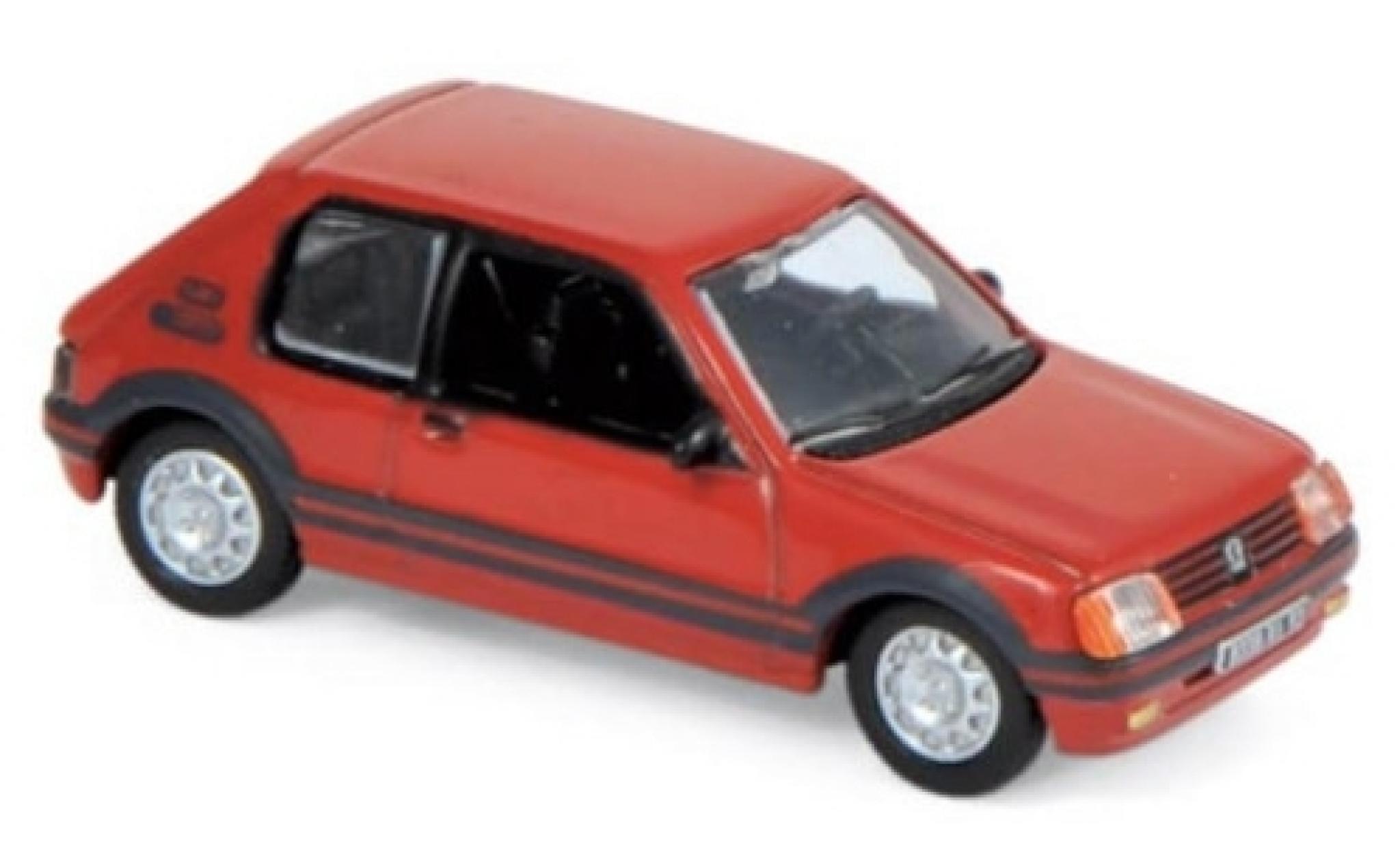 Peugeot 205 1/87 Norev GTI 1.9 rood 1987 modelauto