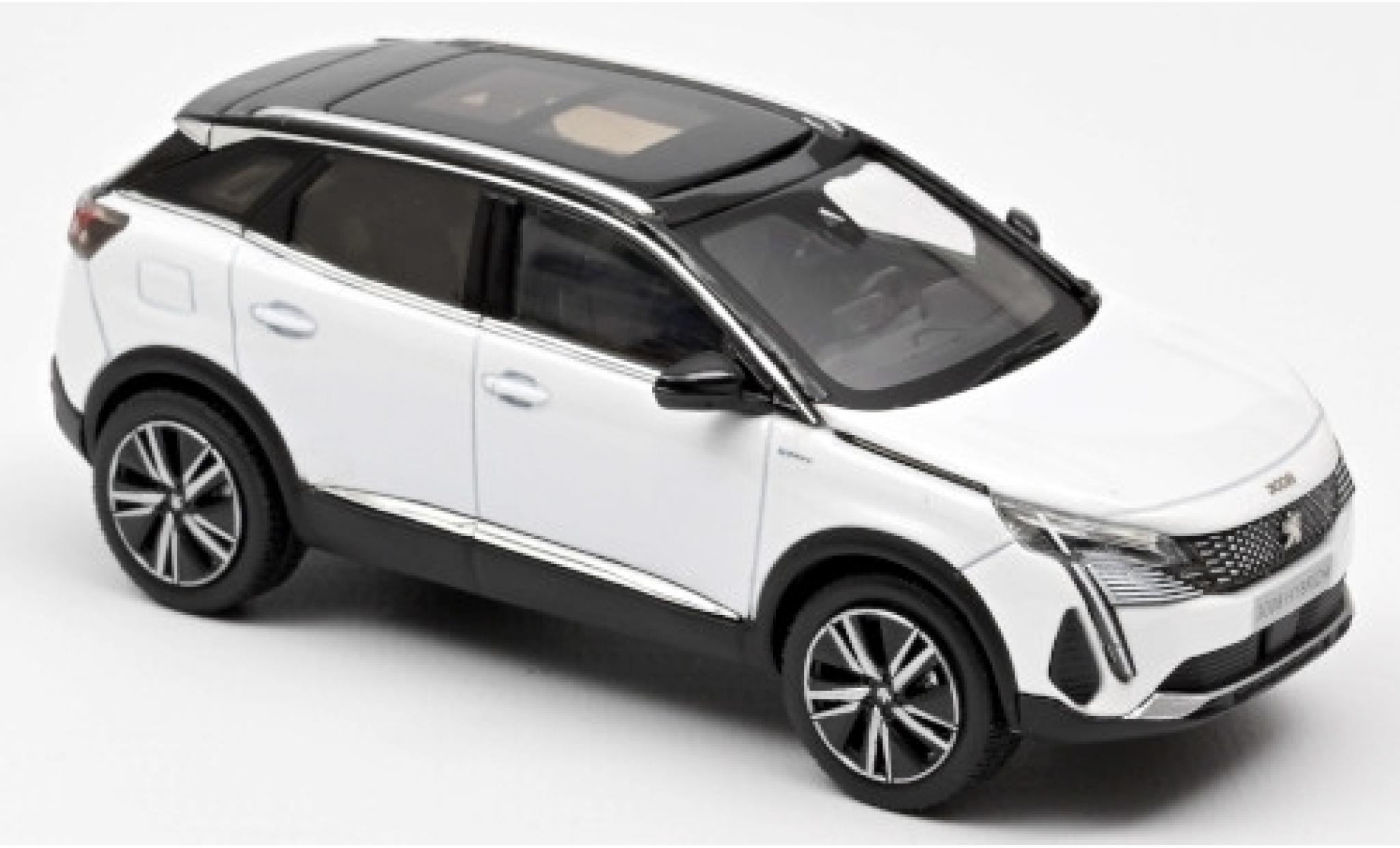 Peugeot 3008 1/43 Norev GT Hybrid4 metallic wit 2020 modelauto