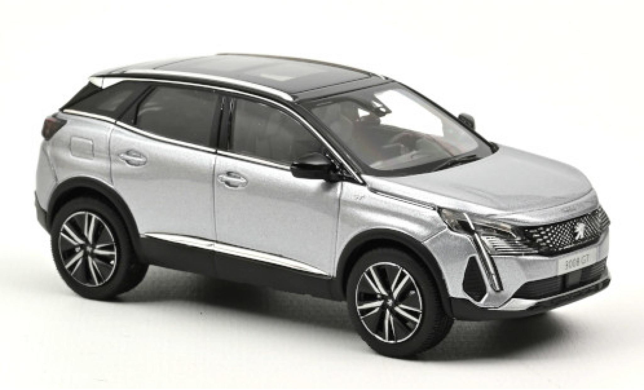 Peugeot 3008 1/43 Norev GT metallic grijs 2021 modelauto