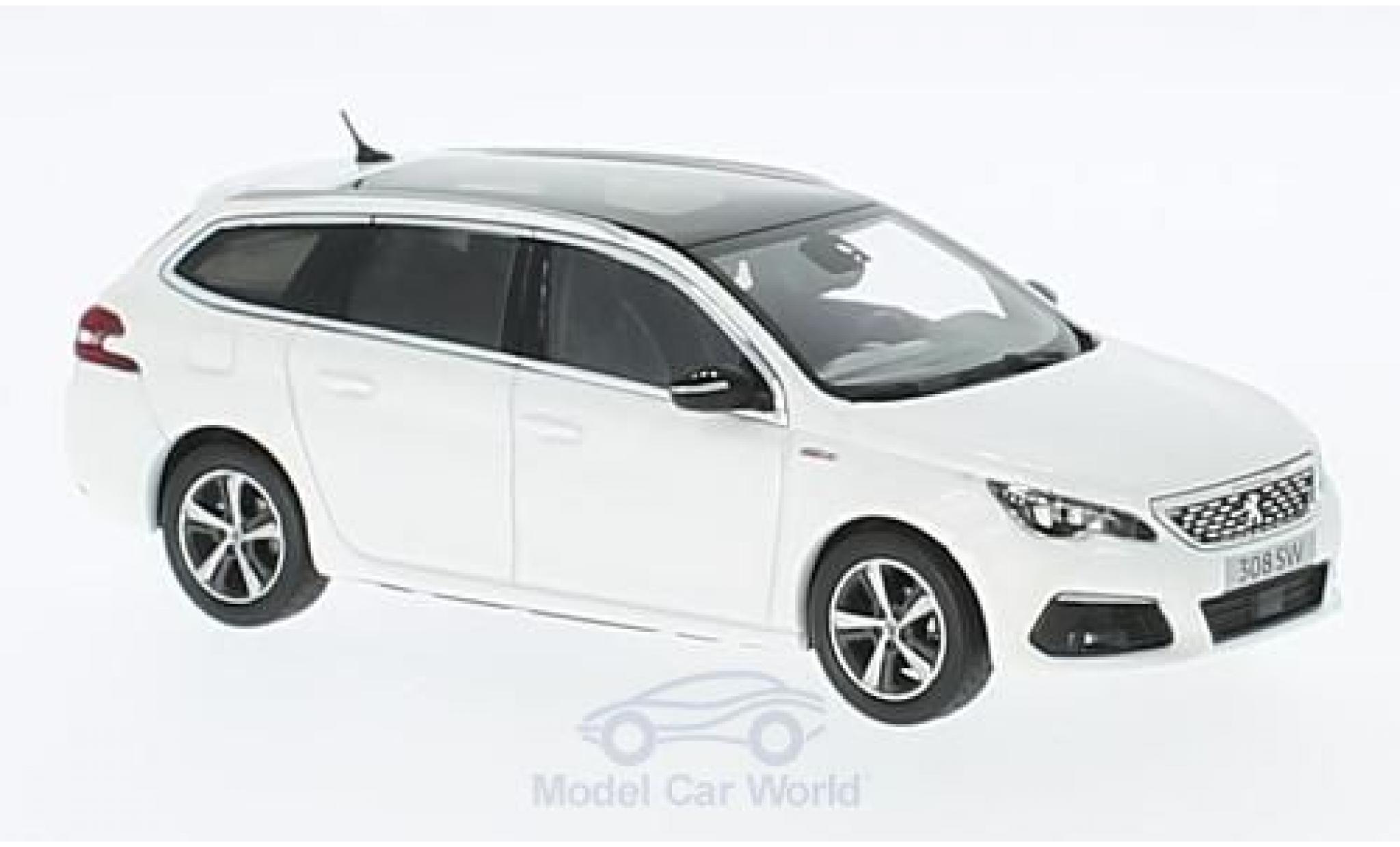 Peugeot 308 GT 1/43 Norev SW GT Line metallic wit 2017 modelauto