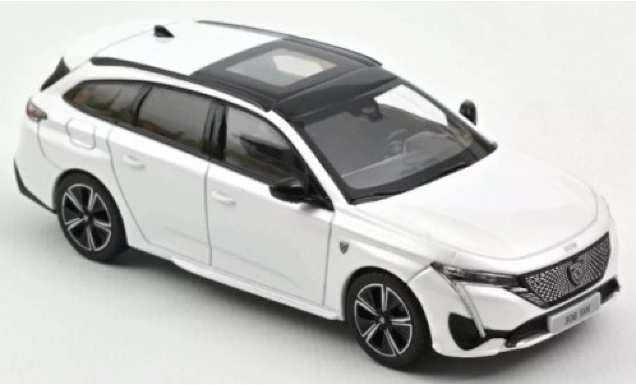 Peugeot 308 1/43 Norev SW GT metallic wit 2021 modelauto