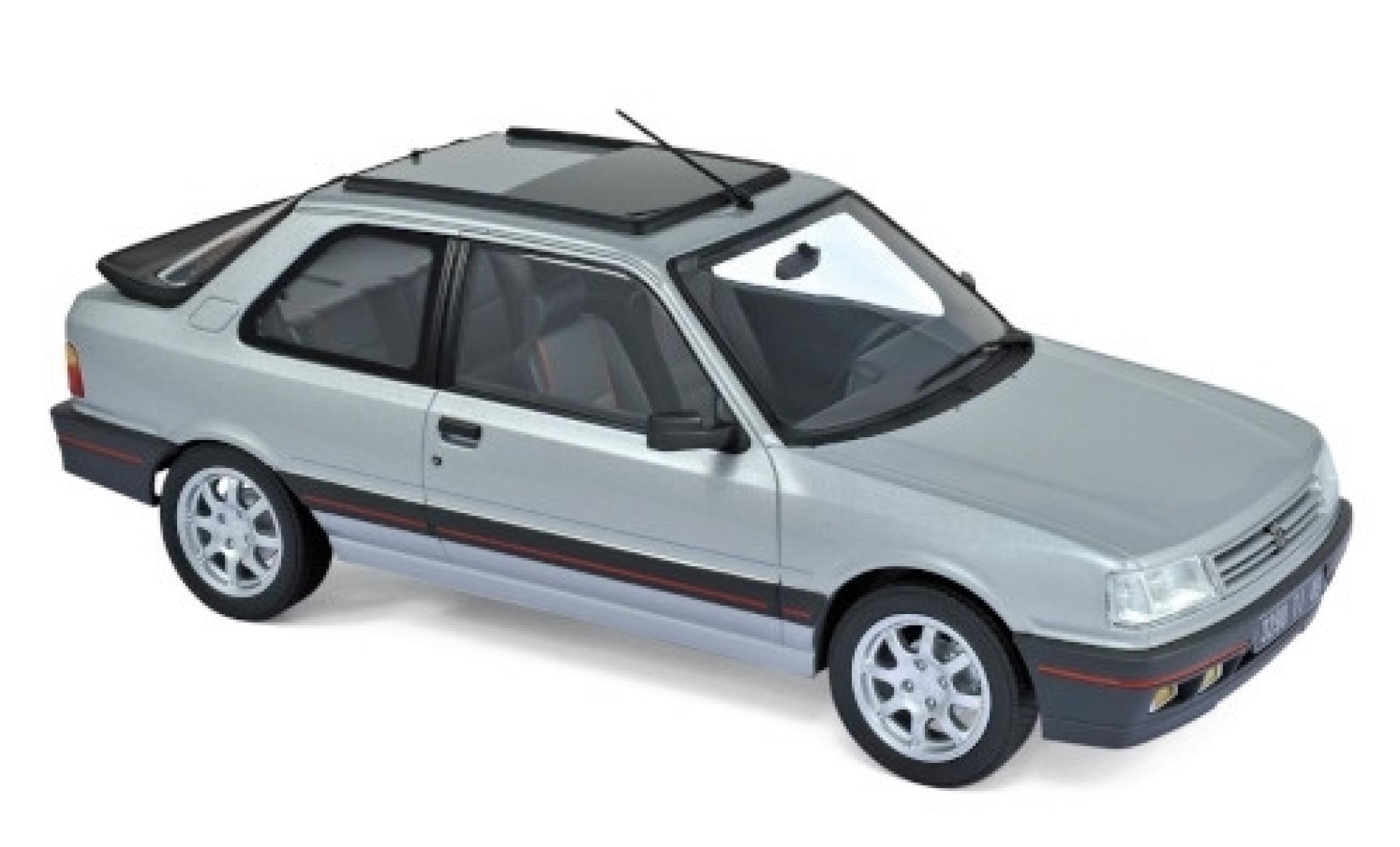 Peugeot 309 1/18 Norev GTi metallic grijs 1987 modelauto