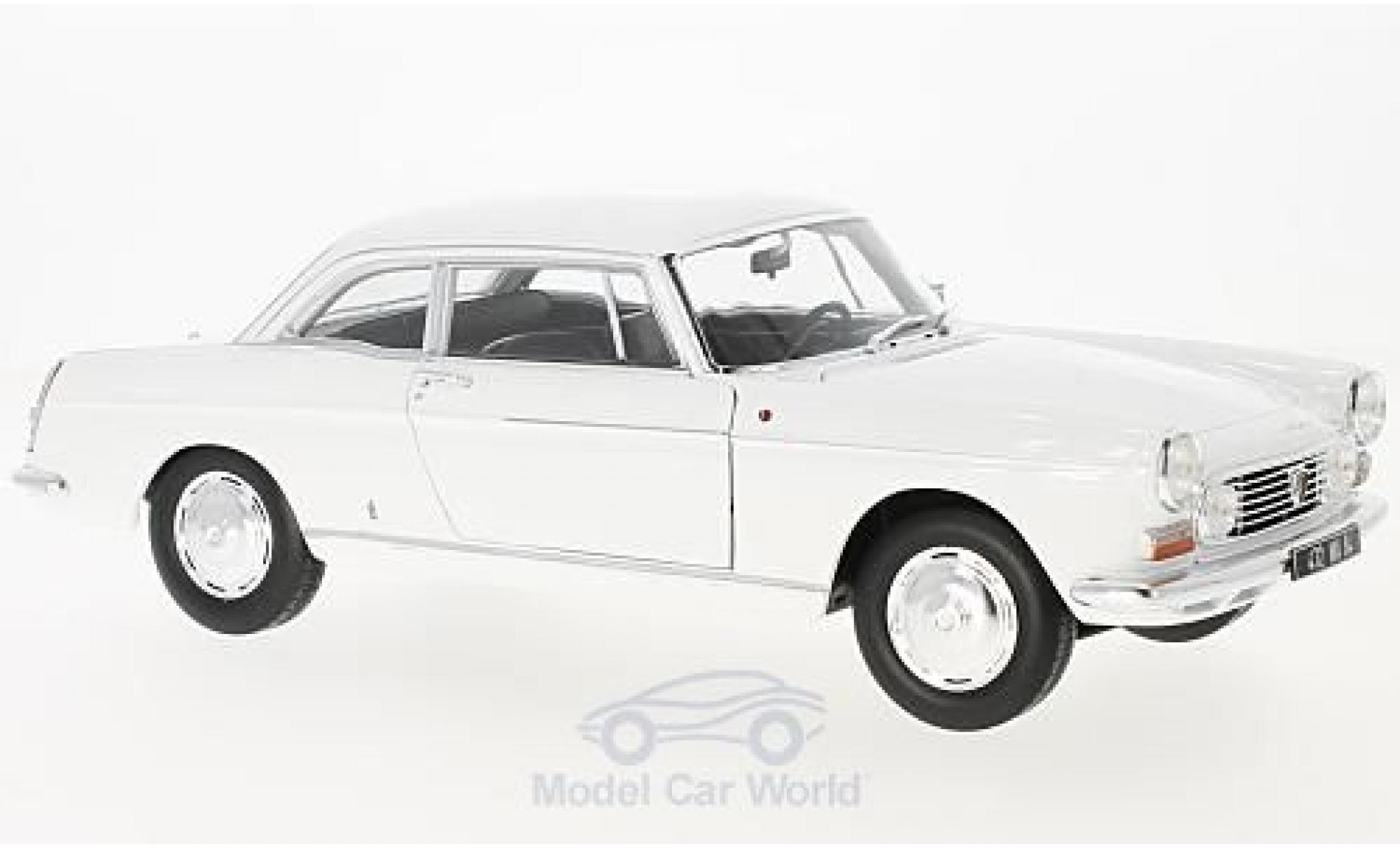 Peugeot 404 coupe 1/18 Norev Coupe wit 1967 modelauto