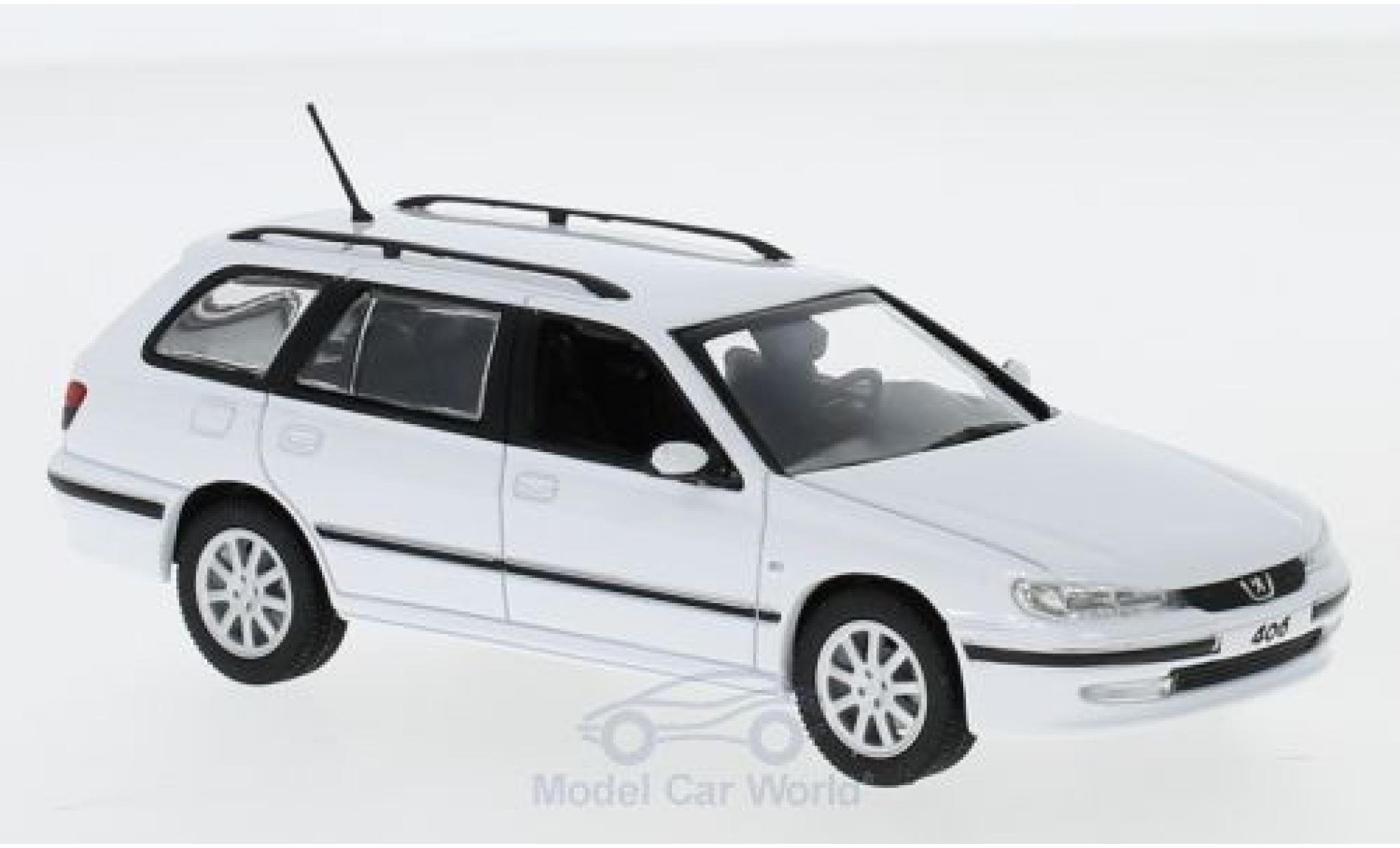 Peugeot 406 1/43 Norev Stationwagen wit 2003 modelauto