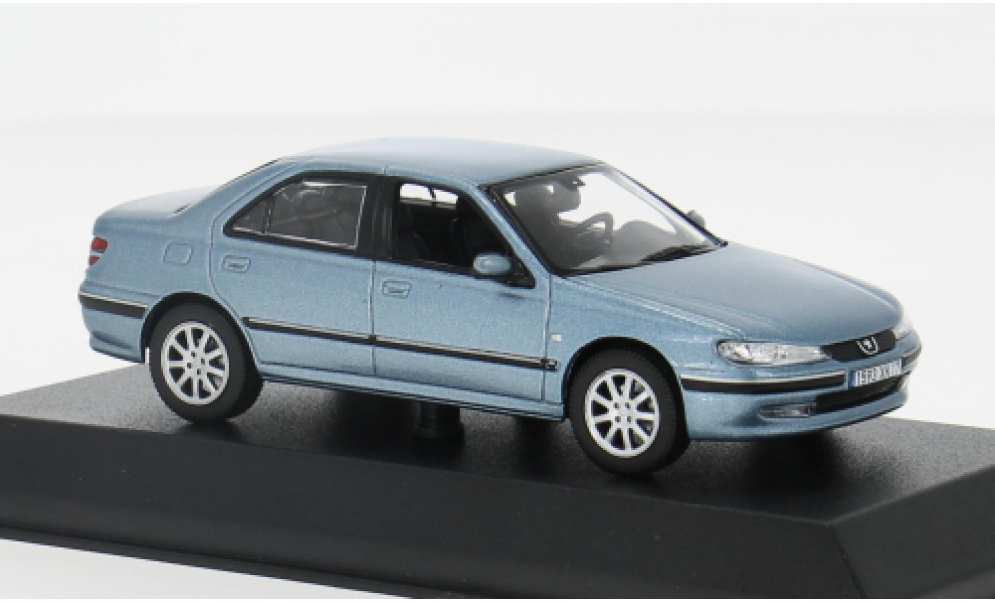 Peugeot 406 1/43 Norev metallic blauw 2002 1:43 modelauto