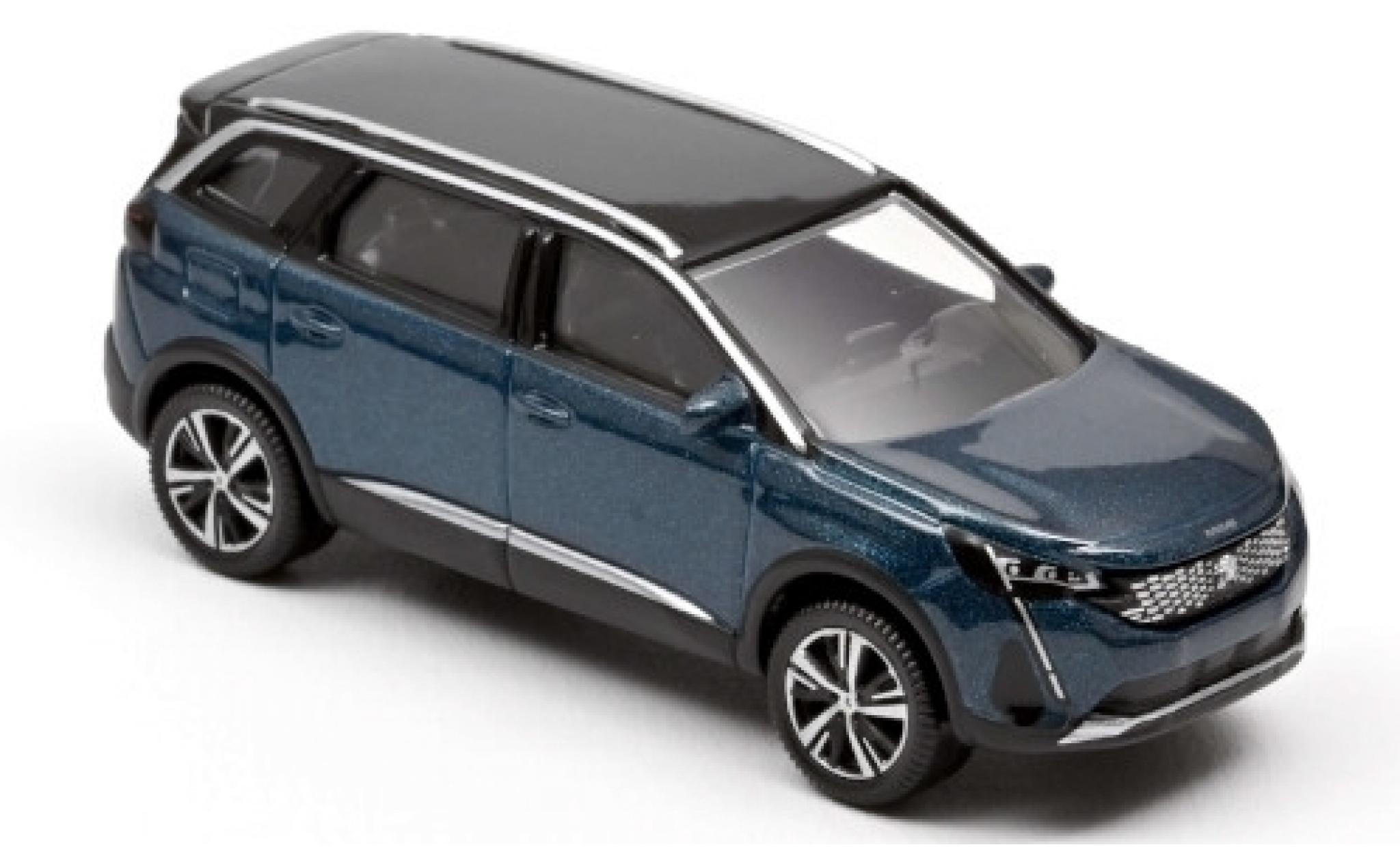 Peugeot 5008 1/64 Norev metallic blauw/zwart 2020 modelauto