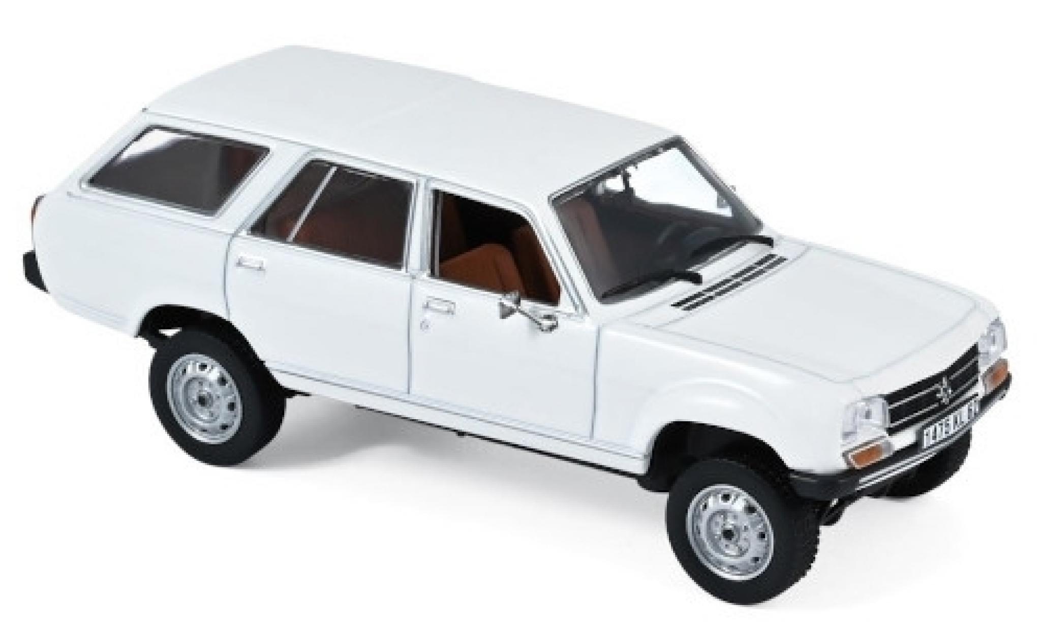 Peugeot 504 1/43 Norev Stationwagen Dangel wit 1980 modelauto