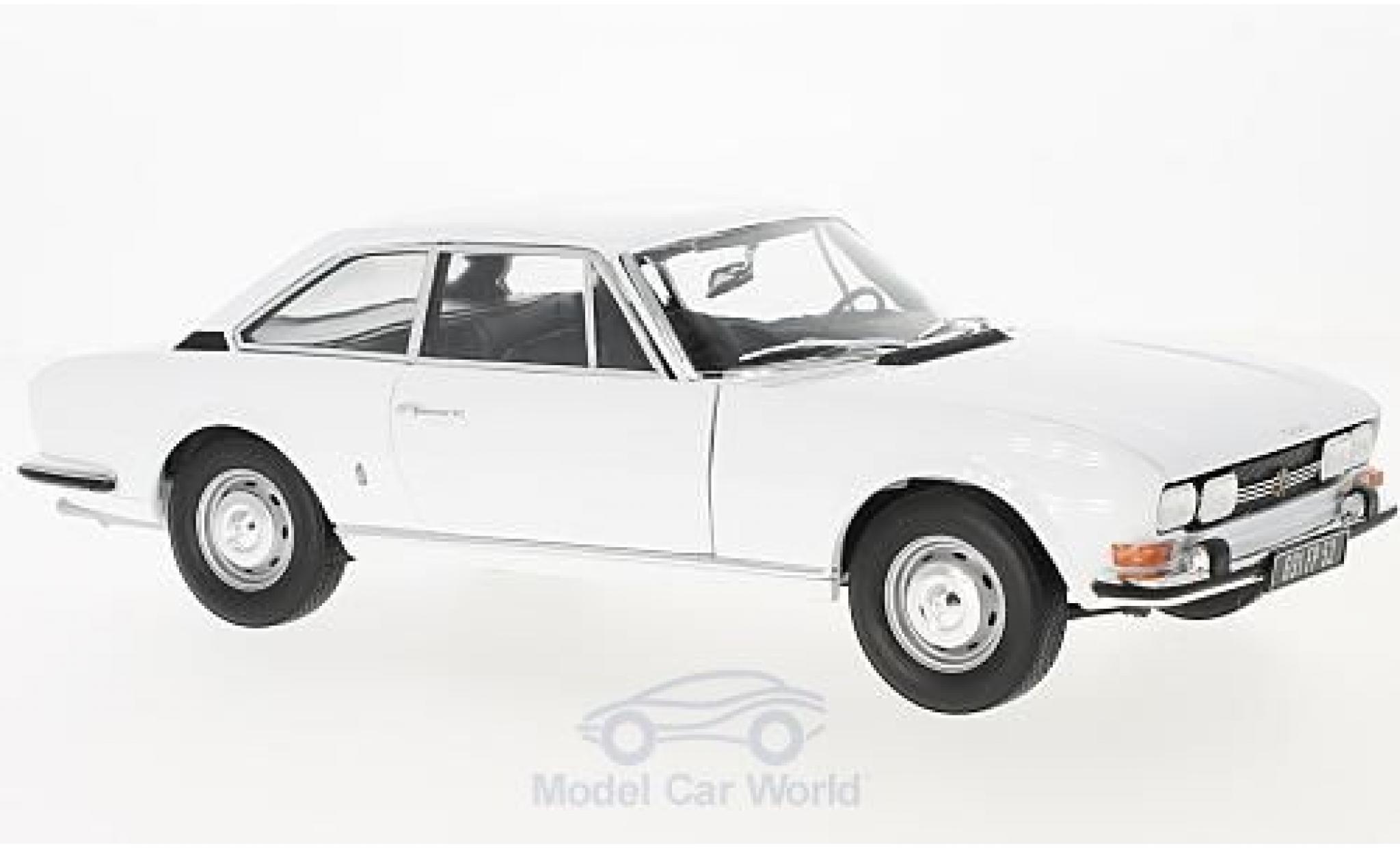 Peugeot 504 coupe 1/18 Norev Coupe wit 1969 modelauto