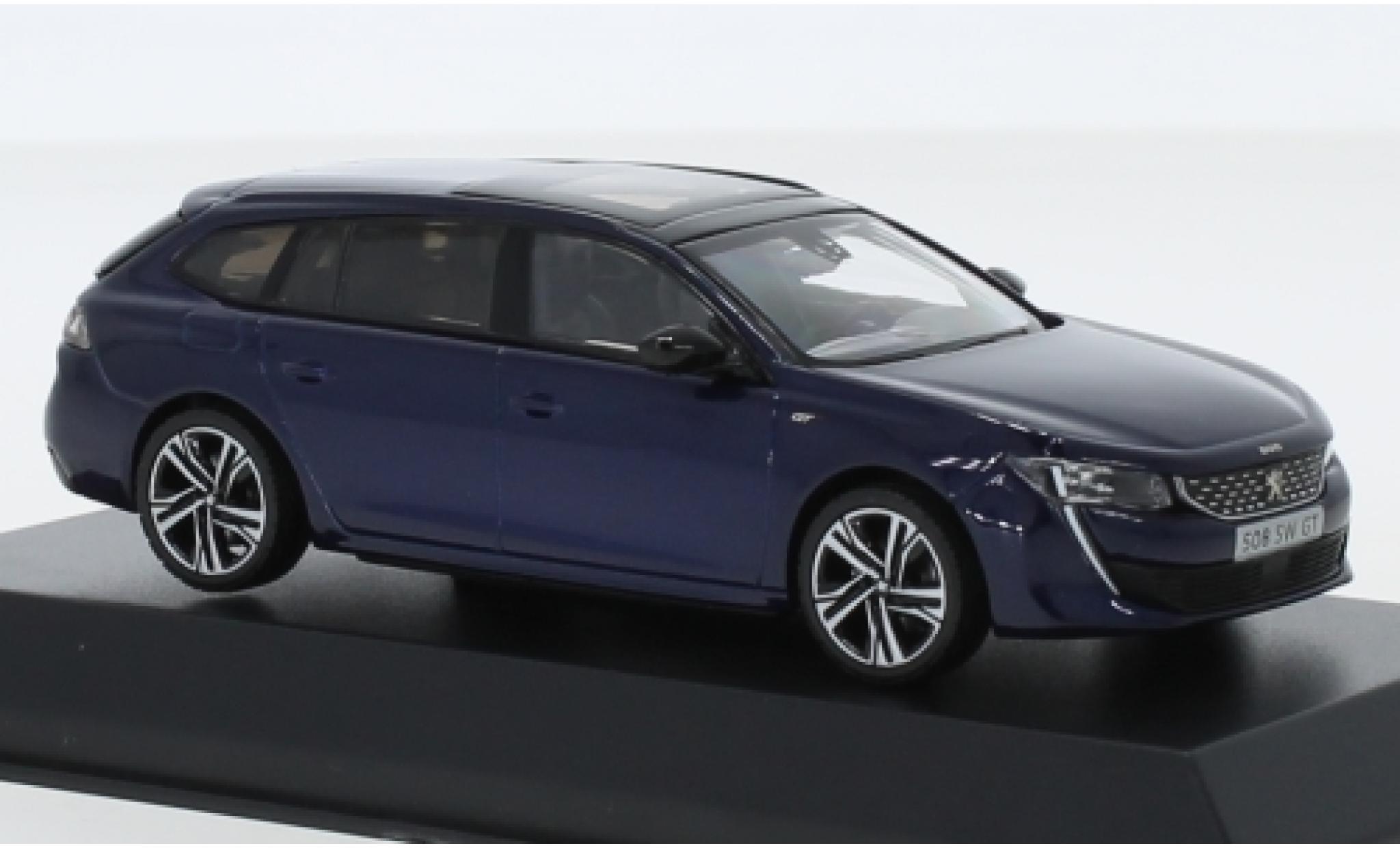 Peugeot 508 1/43 Norev SW GT metallic blauw 2018 modelauto