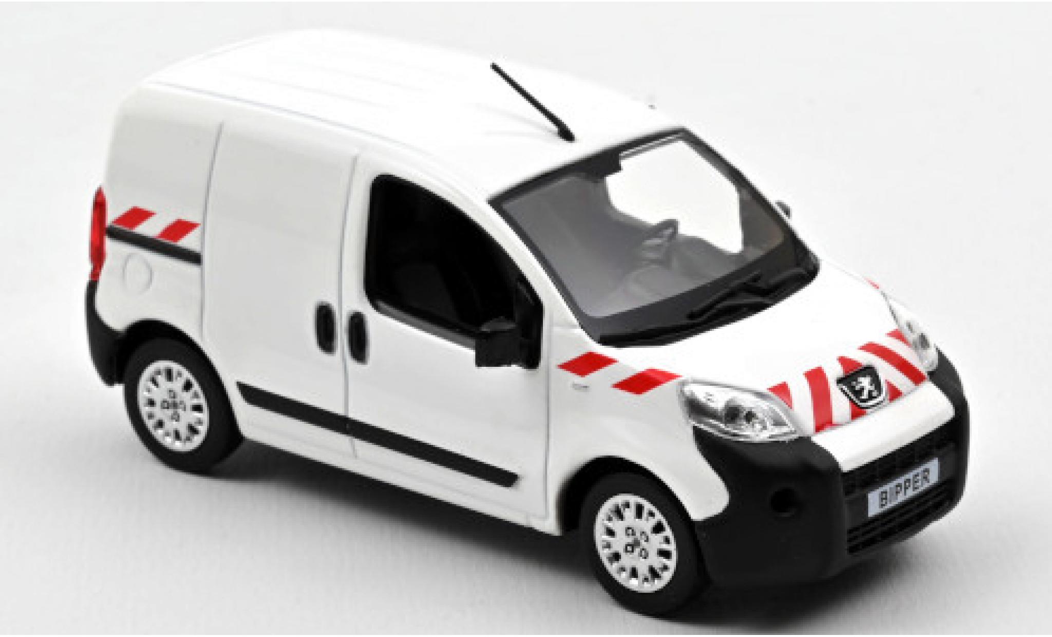 Peugeot Bipper 1/43 Norev wit/Dekor 2009 modelauto