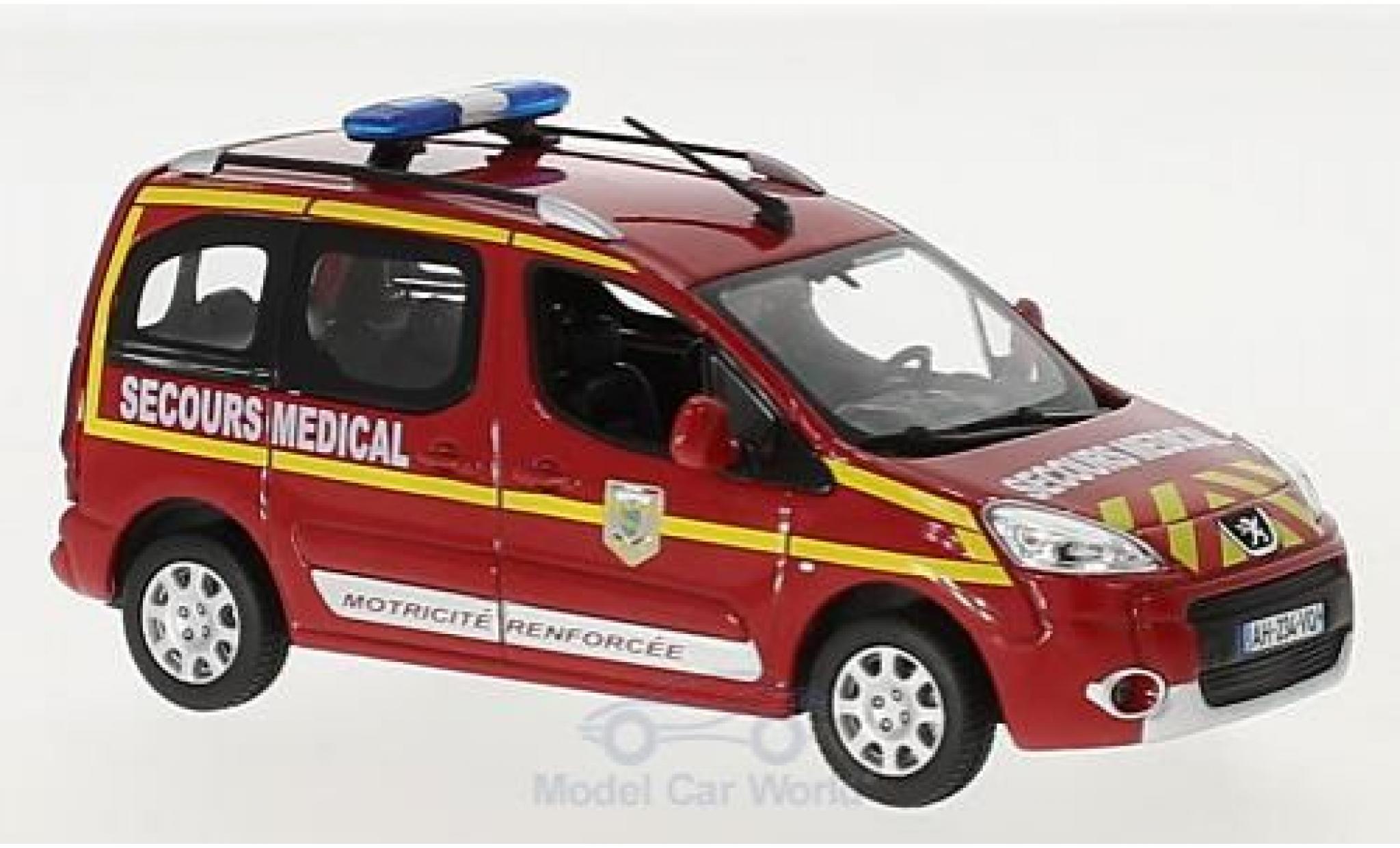 Peugeot Partner 1/43 Norev Brandweer Secours Medical 2010 modelauto