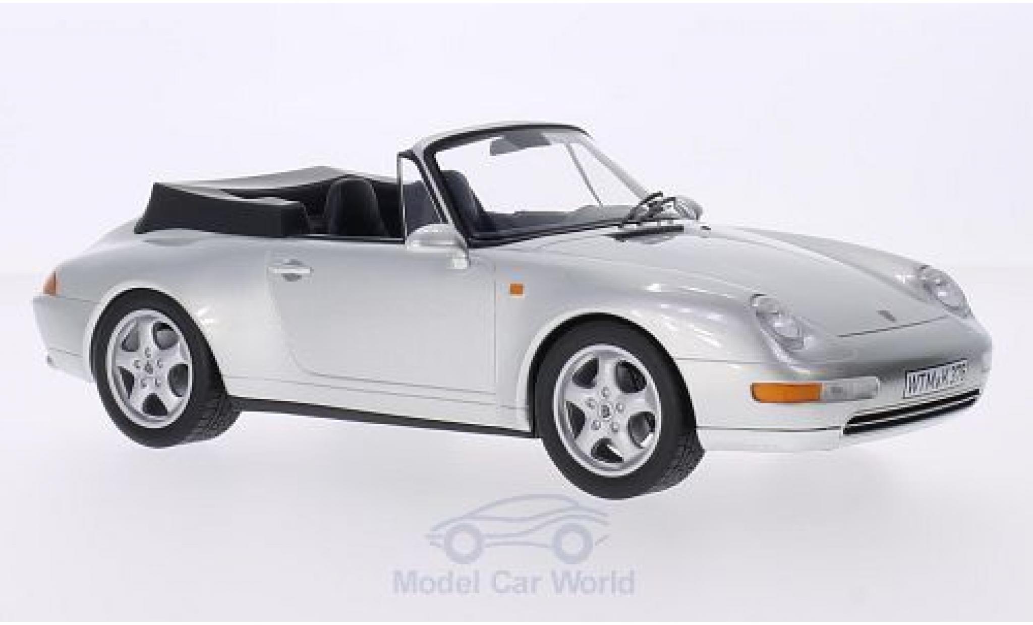 Porsche 993 SC 1/18 Norev 911 () Carrera Cabriolet grijs 1994 Verdeck liegt ein modelauto