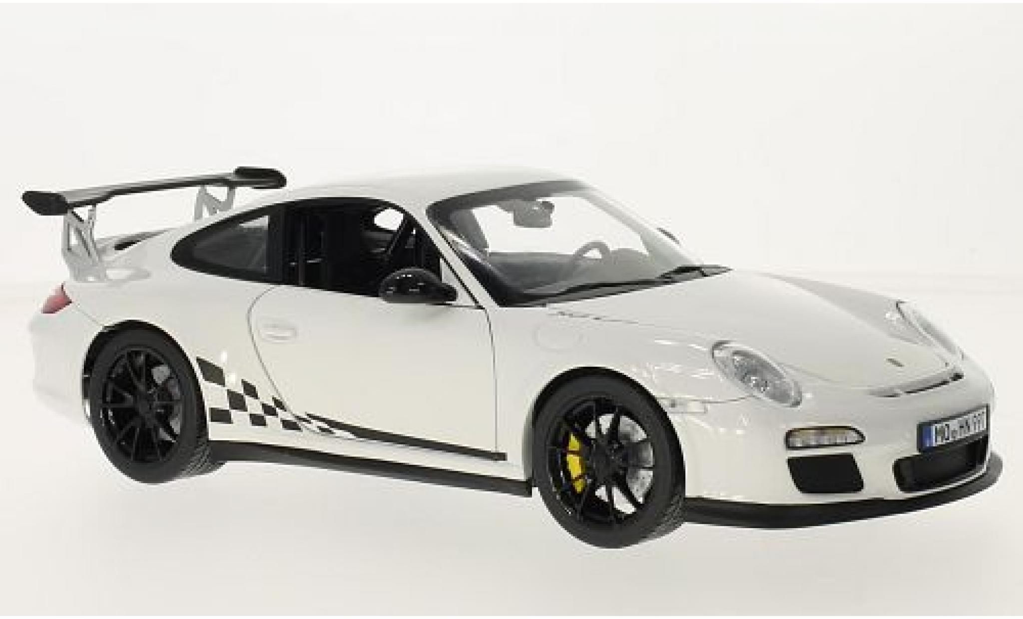 Porsche 997 GT3 RS 1/18 Norev 911 GT3 RS wit/Dekor 2010 modelauto