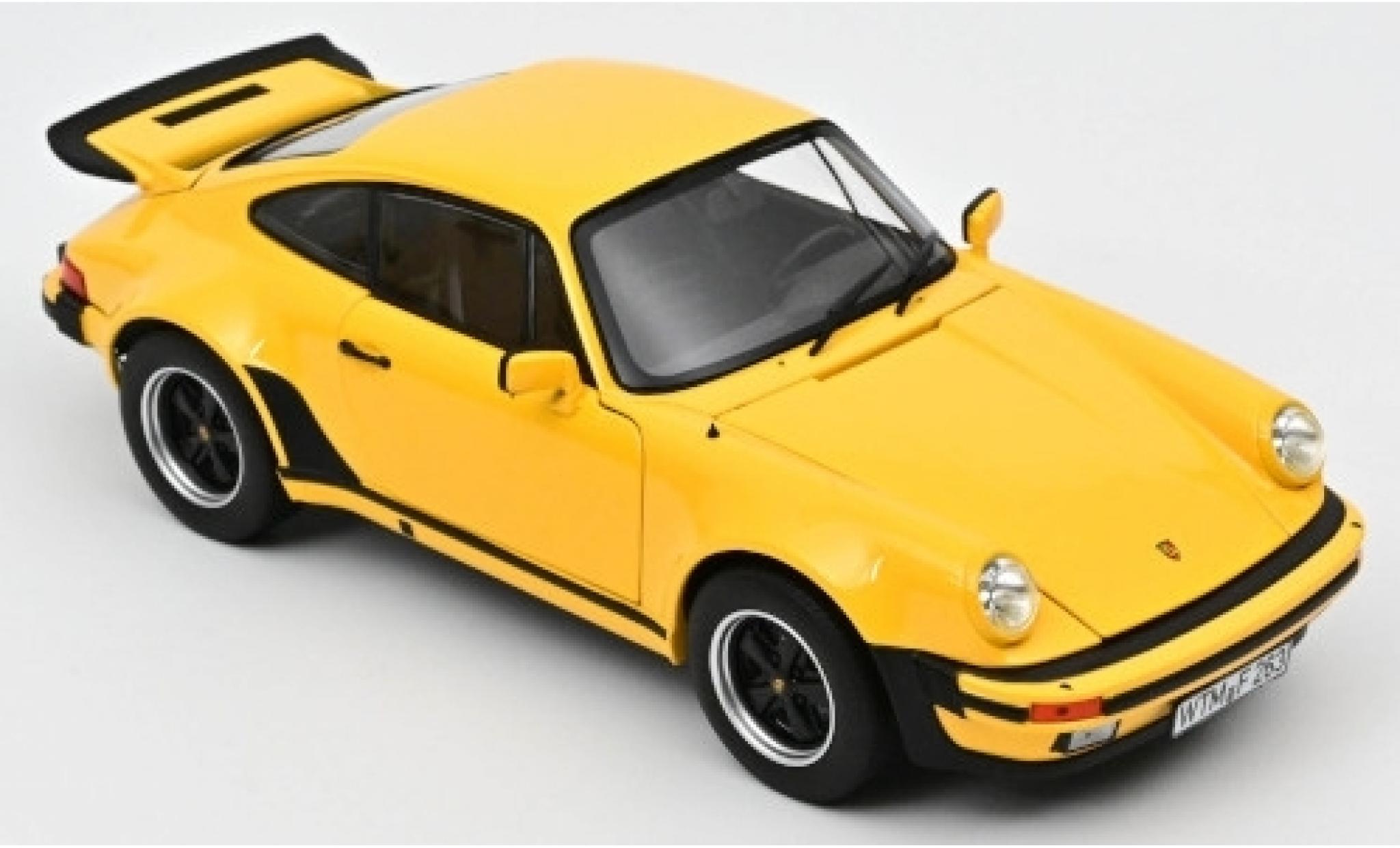 Porsche 930 Turbo 1/18 Norev 911 Turbo 3.0 geel 1976 modelauto