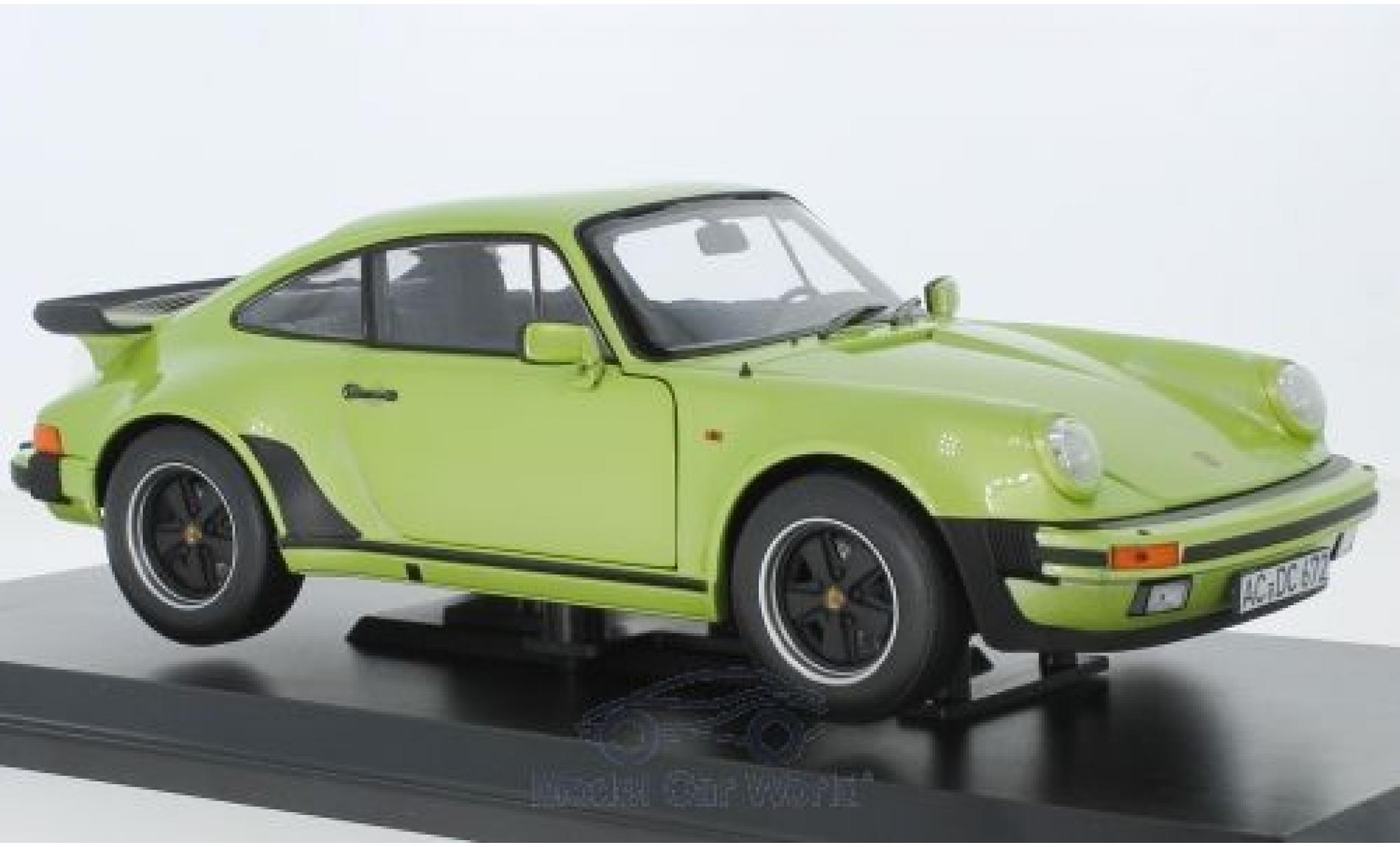 Porsche 930 Turbo 1/18 Norev 911 Turbo 3.3 metallic groen 1978 modelauto