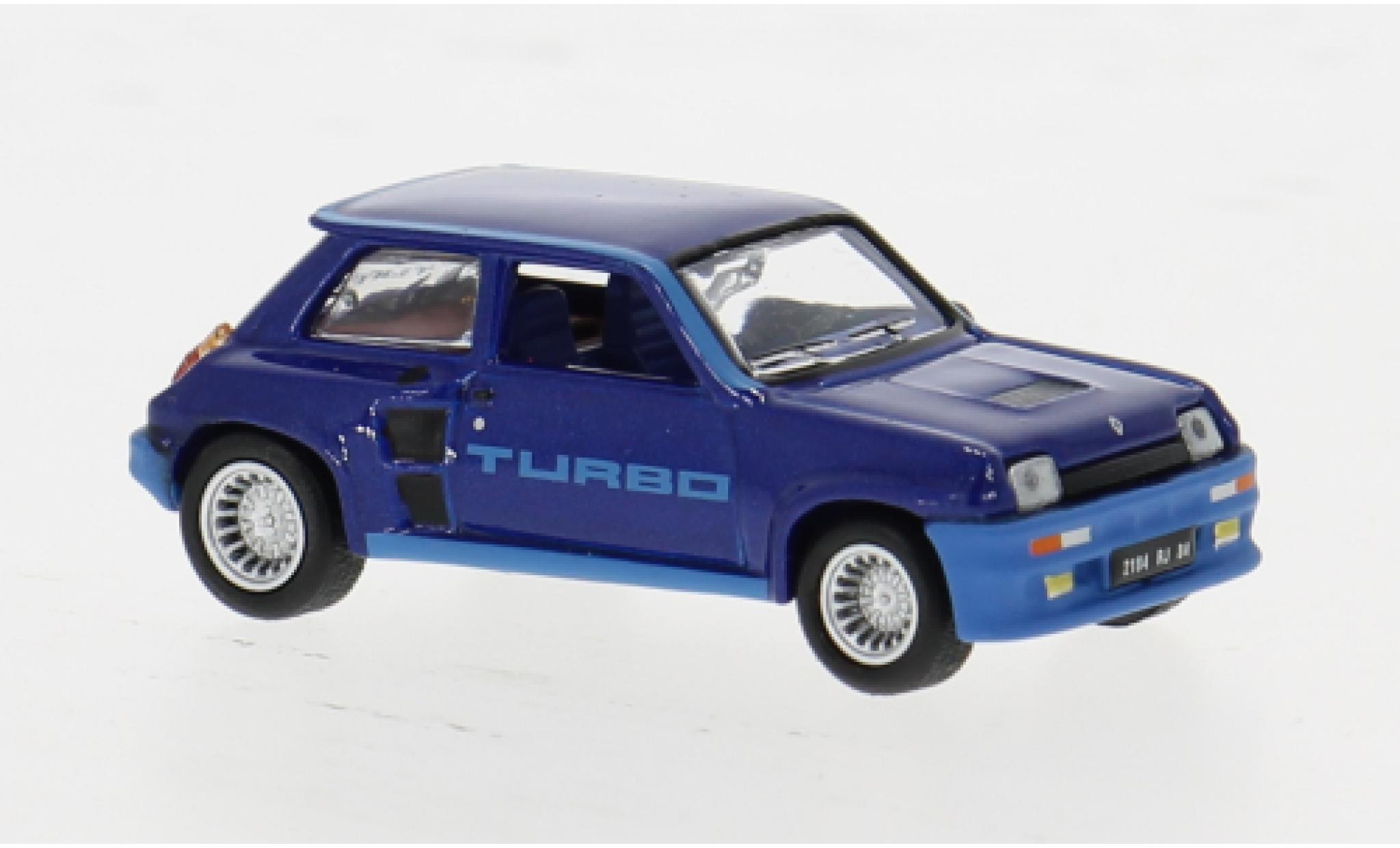 Renault 5 1/87 Norev Turbo metallic blauw 1980 1:87 modelauto
