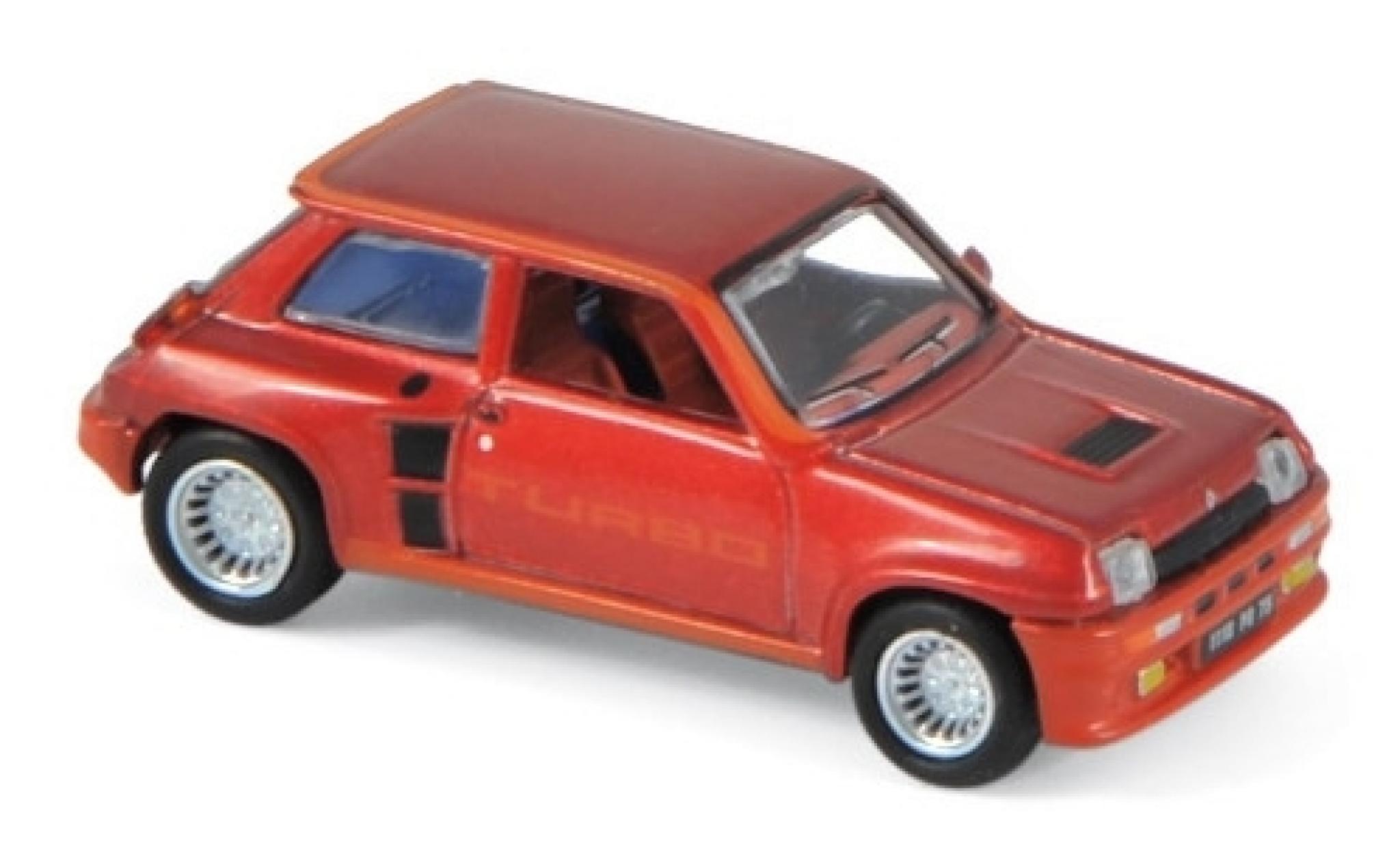 Renault 5 1/87 Norev Turbo metallic rood 1980 modelauto