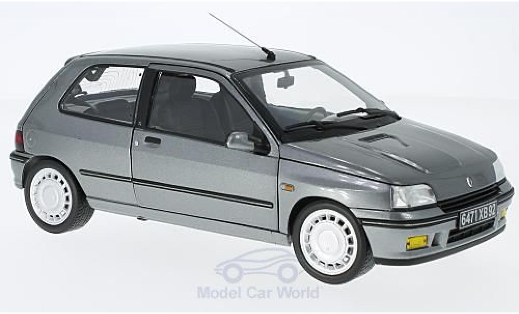 Renault Clio 16S 1/18 Norev 16S metallic grijs 1991 modelauto