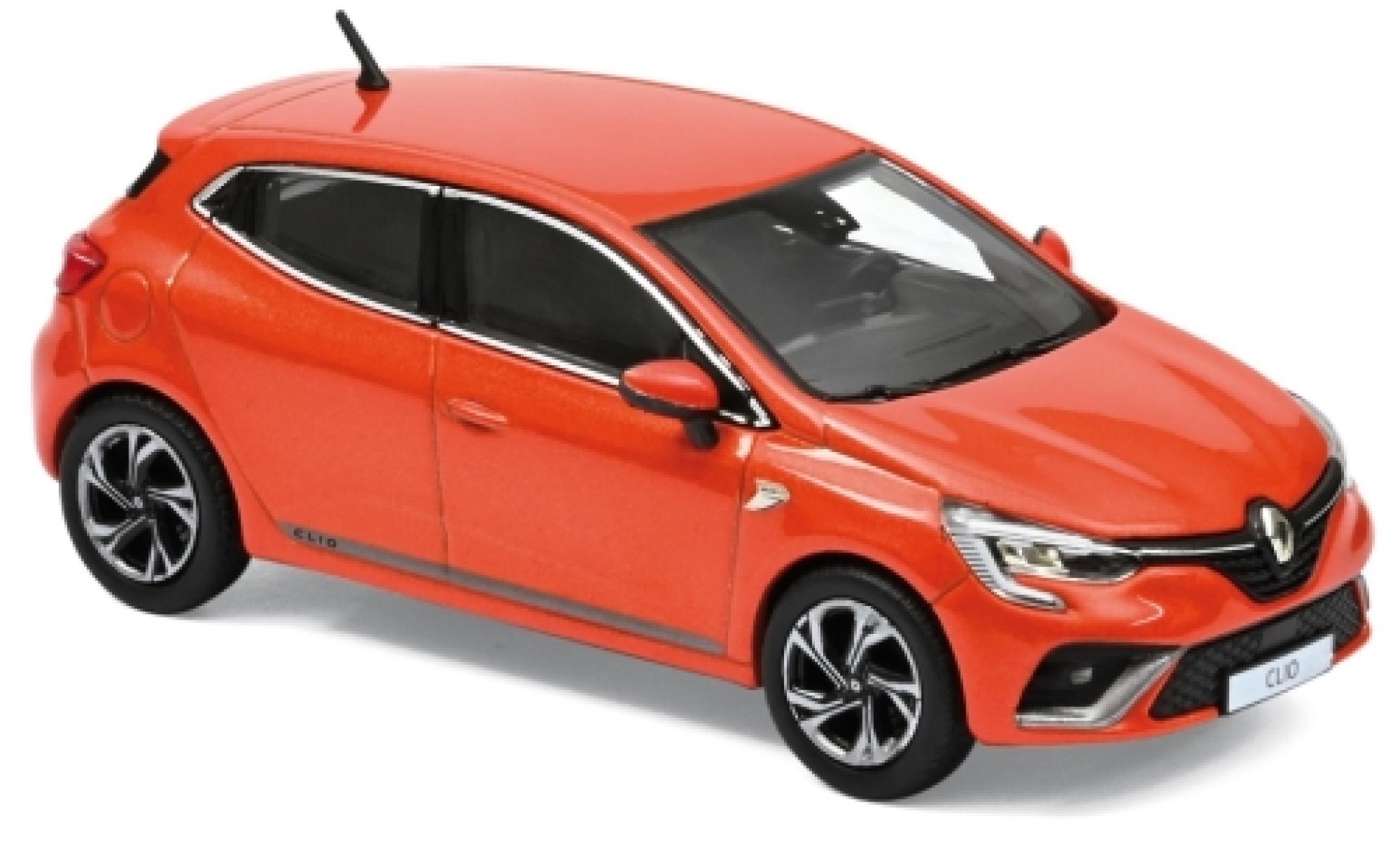 Renault Clio 1/43 Norev R.S. Line metallic oranje 2019 modelauto