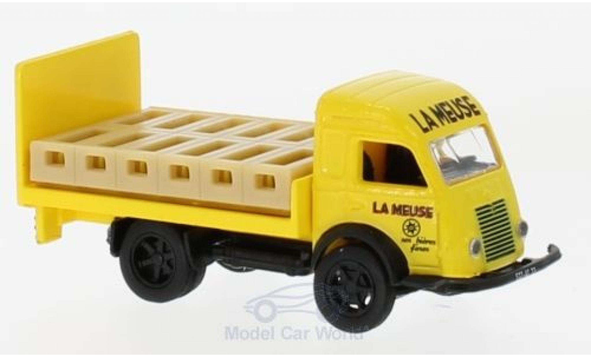 Renault Galion 1/87 Norev Brasseur geel 1963 mit Ladegut Getr&auml;nkekisten modelauto