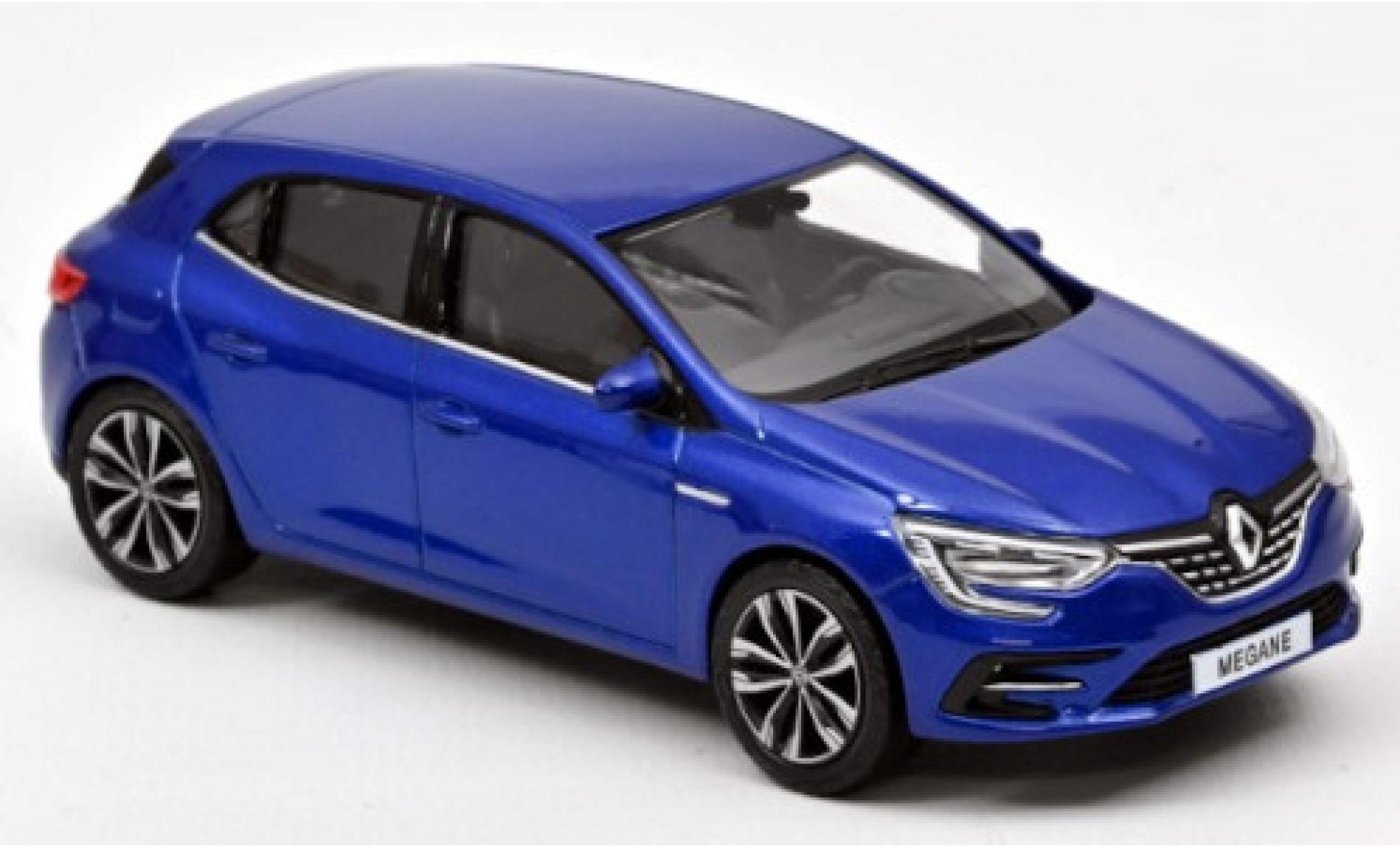 Renault Megane 1/43 Norev metallic blauw 2020 modelauto