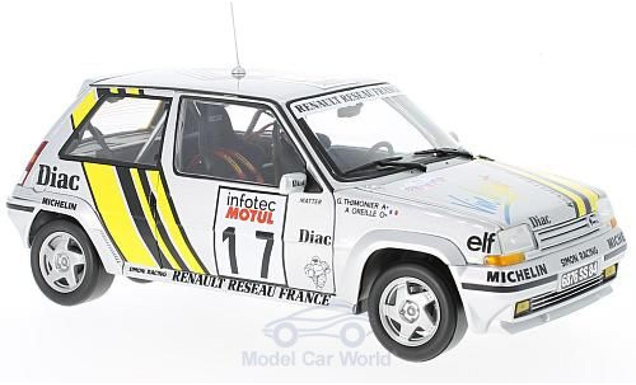 Renault 5 GT Turbo 1/18 Norev Supercinq GT Turbo No.17 Rallye WM Tour de Corse 1989 J.Ragnotti/G.Thimonier modelauto