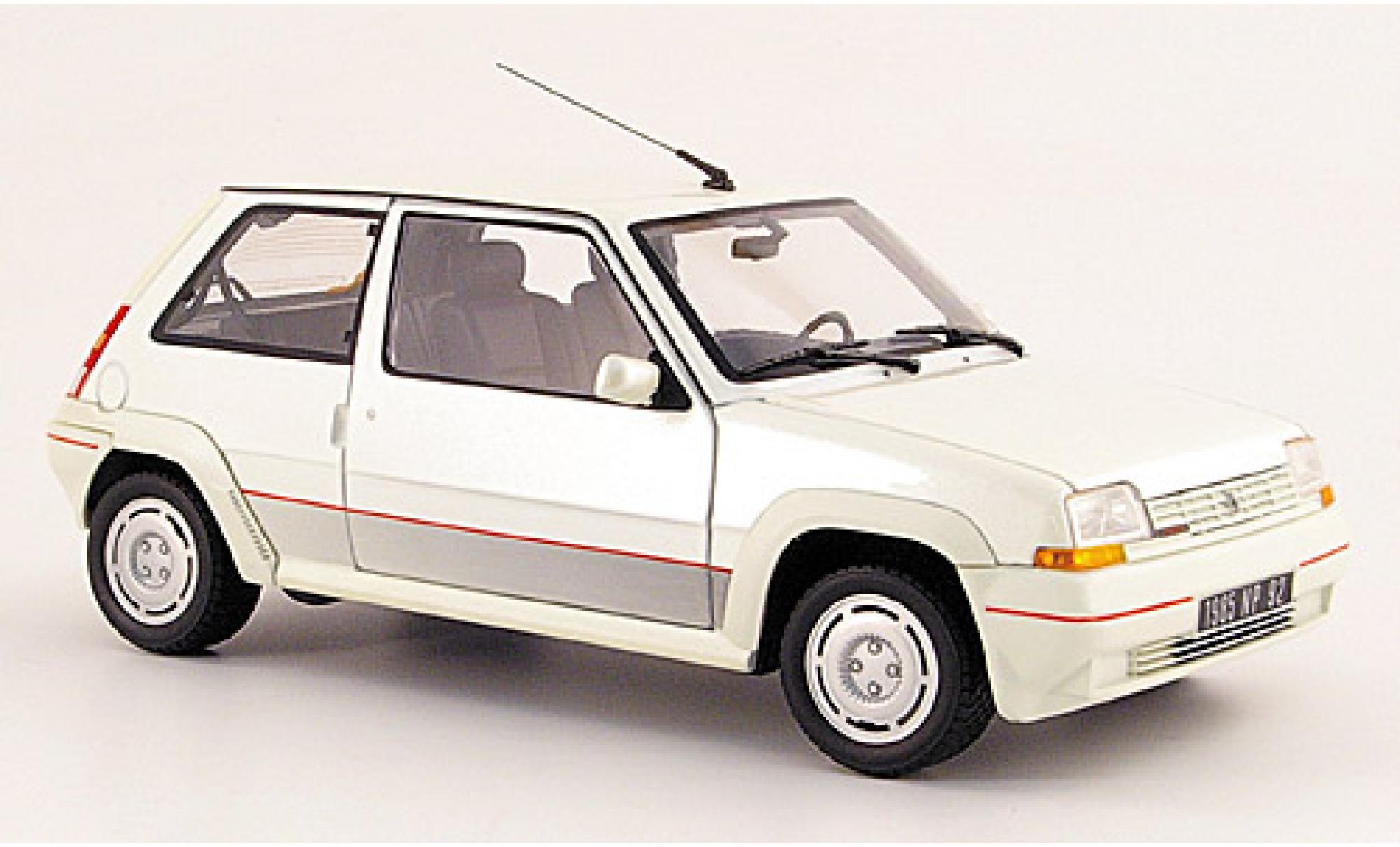 Renault 5 GT Turbo 1/18 Norev Supercinq GT Turbo Ph. I metallic wit 1986 1:18 modelauto