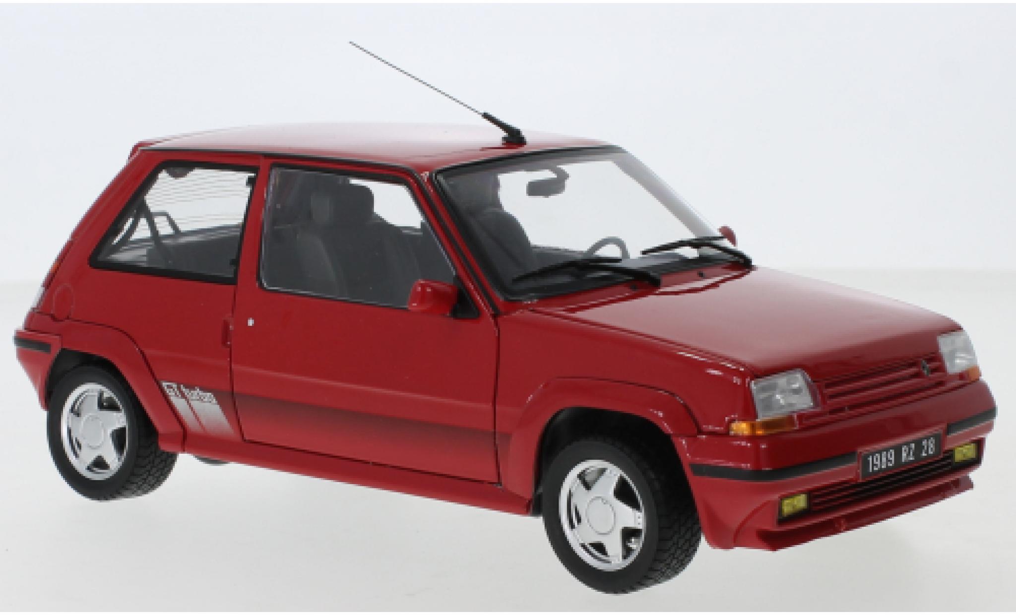 Renault 5 GT Turbo 1/18 Norev Supercinq GT Turbo rood 1989 modelauto
