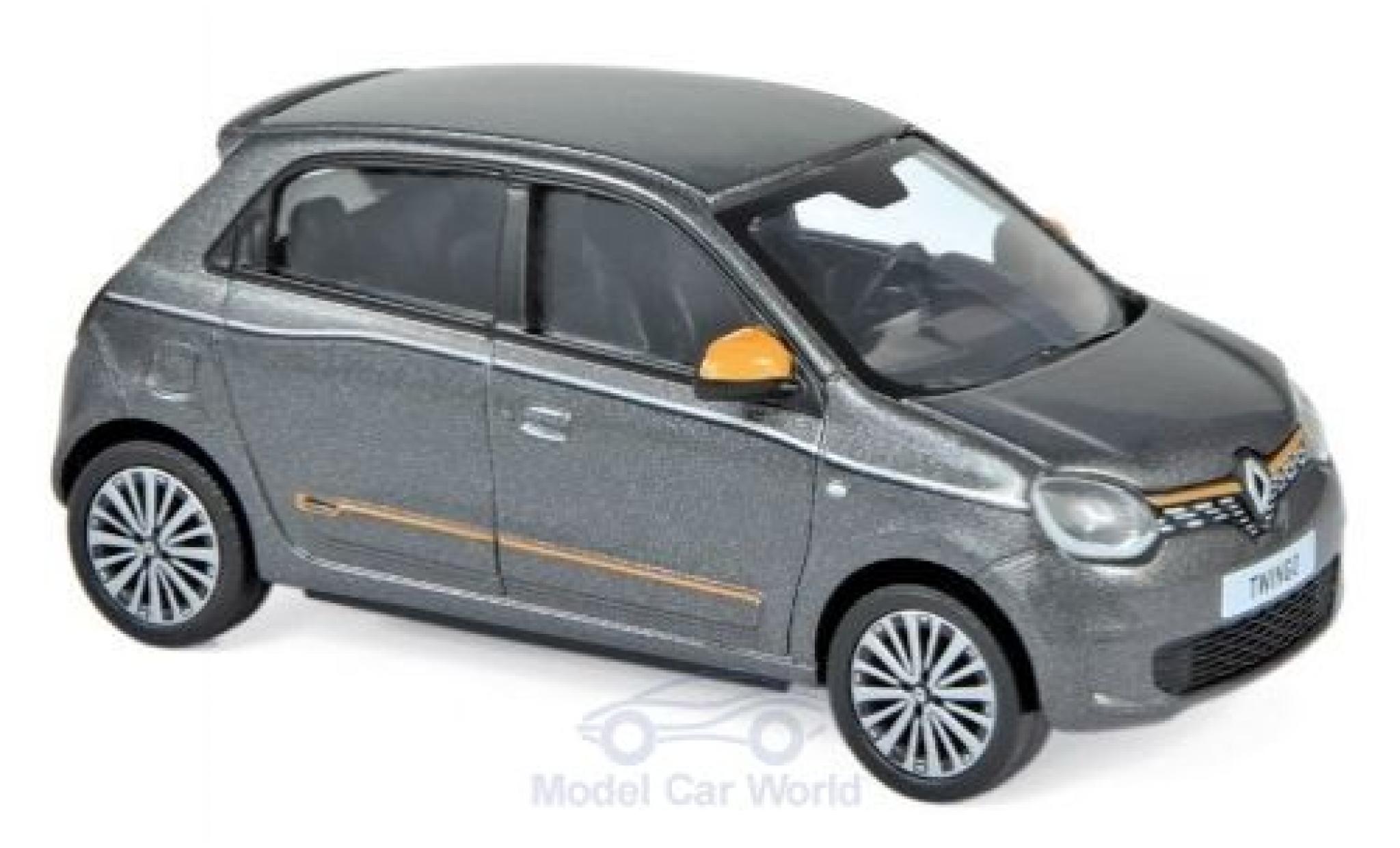 Renault Twingo 1/43 Norev metallic grijs/oranje 2019 modelauto