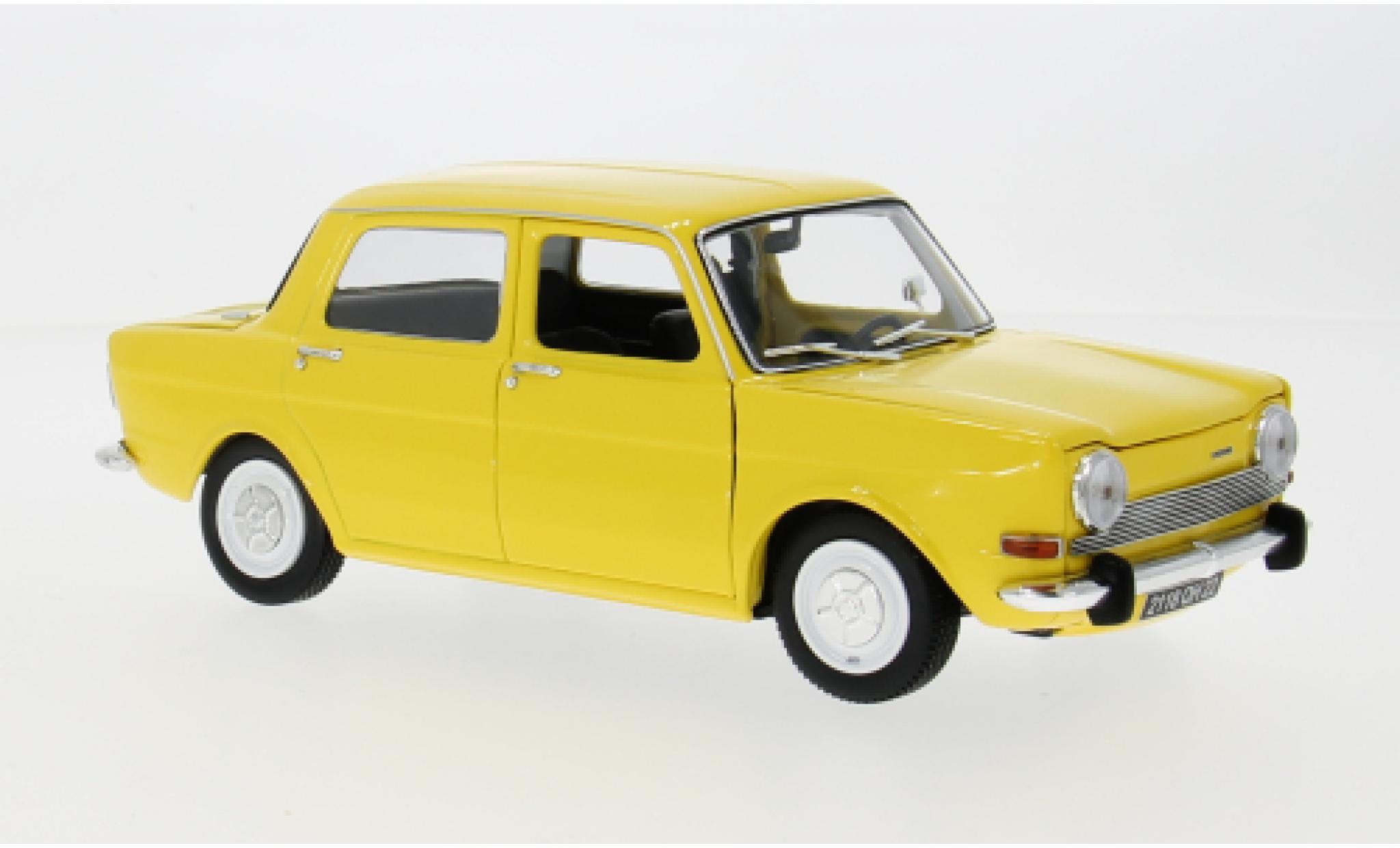 Simca 1000 1/18 Norev LS geel 1974 1:18 modelauto
