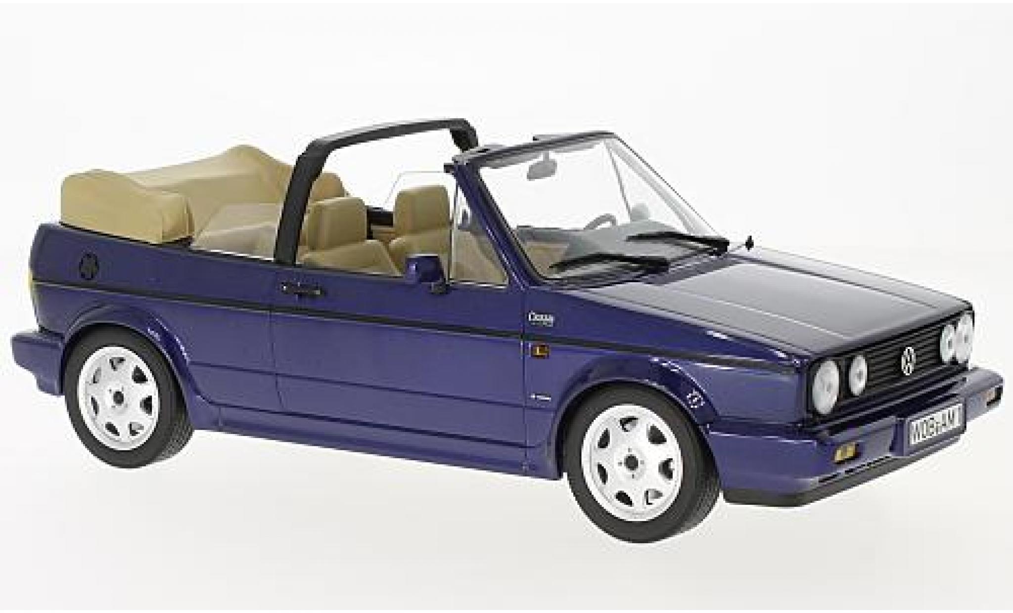 Volkswagen Golf 1/18 Norev I Cabriolet Classic Line metallic blauw 1992 modelauto