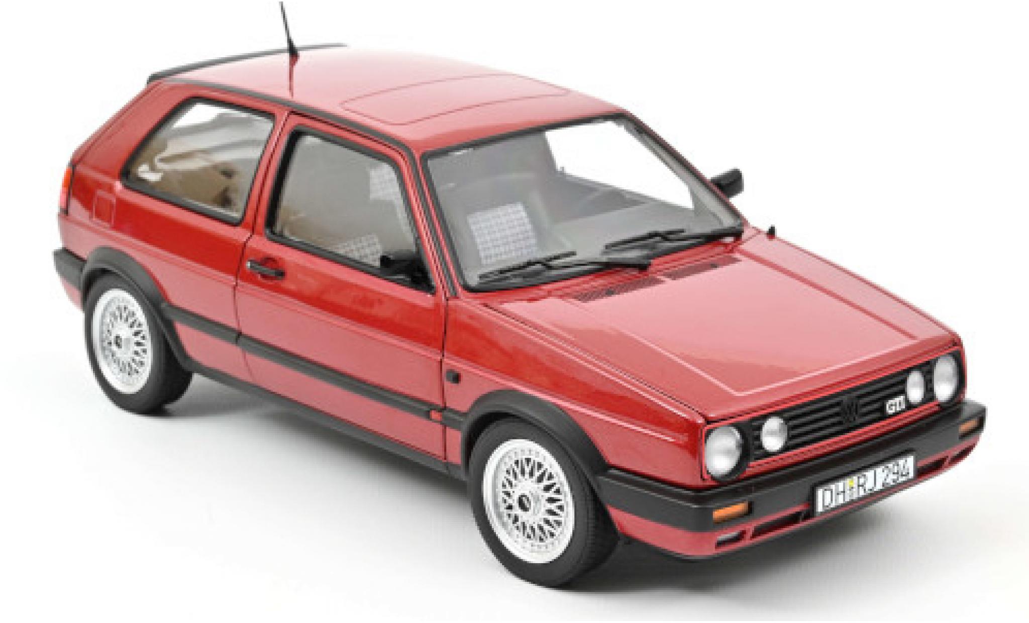 Volkswagen Golf 1/18 Norev II GTI metallic rood 1990 modelauto