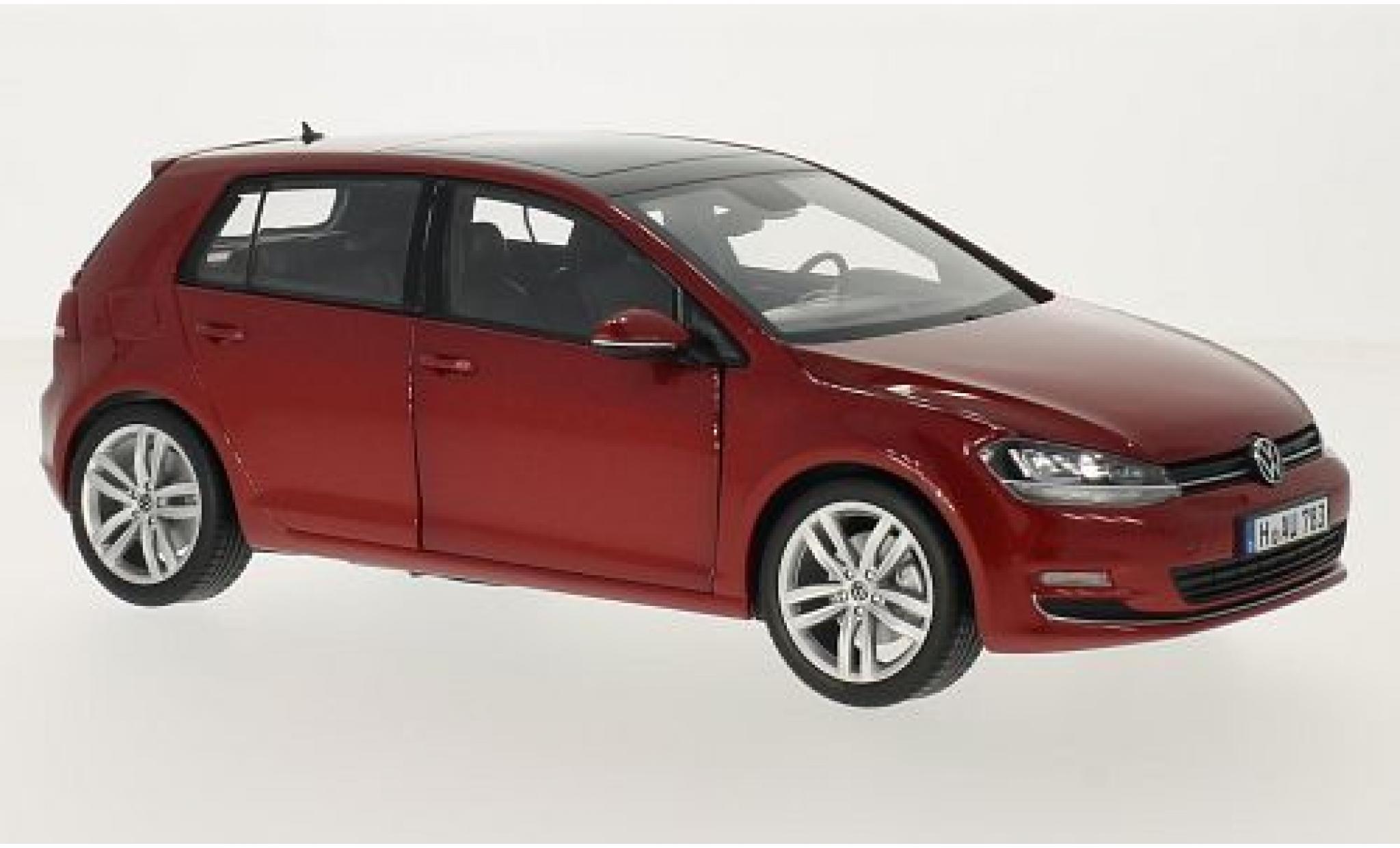 Volkswagen Golf 1/18 Norev VII metallic rood 2014 sans Vitrine modelauto