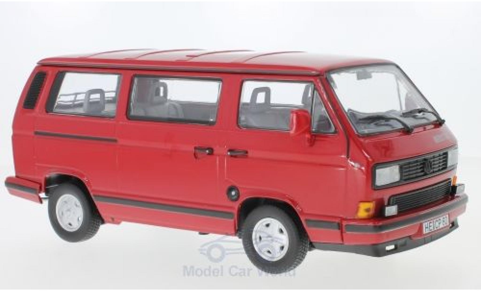 Volkswagen T3 A 1/18 Norev Multivan Redstar rood 1992 modelauto